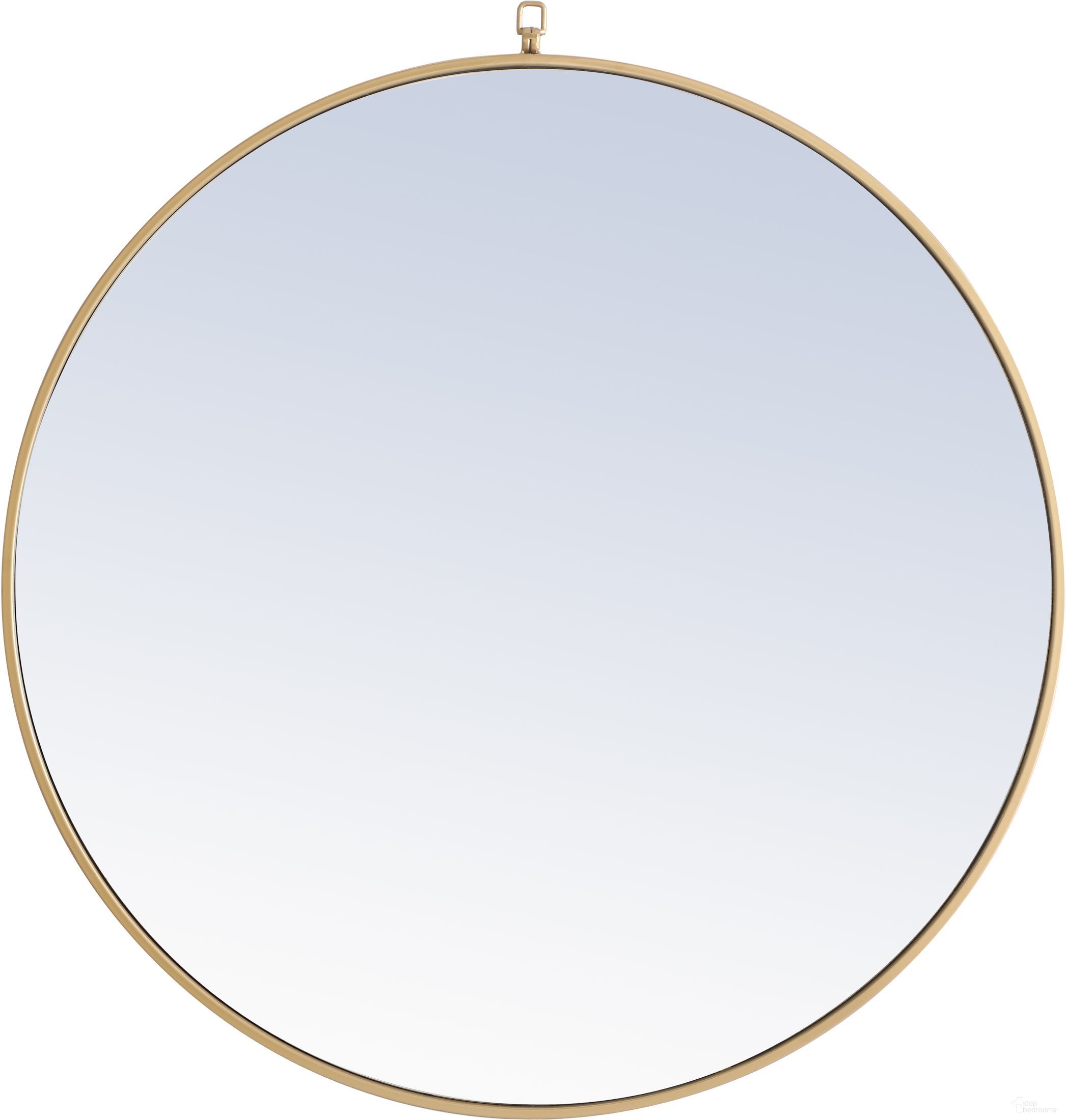 The appearance of Mr4062br Eternity 36" Round Brass Mirror designed by Elegant Lighting in the modern / contemporary interior design. This brown piece of furniture  was selected by 1StopBedrooms from Eternity Collection to add a touch of cosiness and style into your home. Sku: MR4062BR. Material: Metal.
