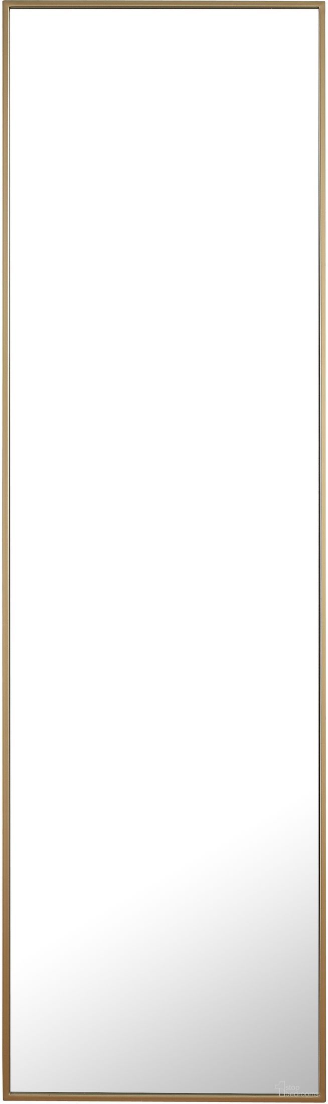 The appearance of Eternity 18" Rectangular Brass Mirror designed by Elegant Lighting in the modern / contemporary interior design. This brown piece of furniture was selected by 1StopBedrooms from Eternity Collection to add a touch of cosiness and style into your home. Sku: MR4082BR. Material: Metal.