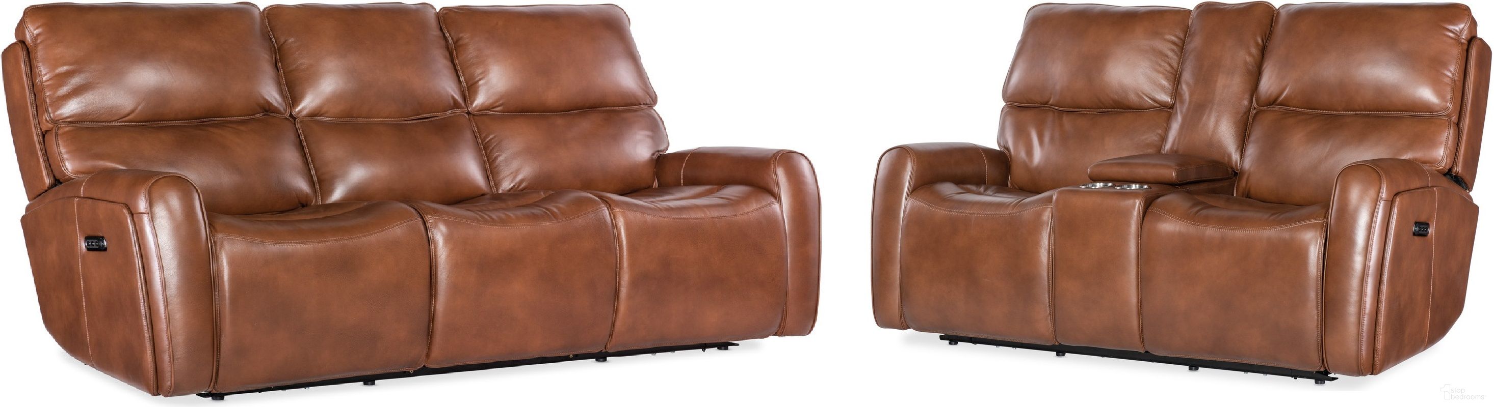 The appearance of MS Power Living Room Set In Brown designed by Hooker in the transitional interior design. This brown piece of furniture was selected by 1StopBedrooms from MS Collection to add a touch of cosiness and style into your home. Sku: SS741-PHZL3-080;SS741-PHZL2C-080. Material: Leather.