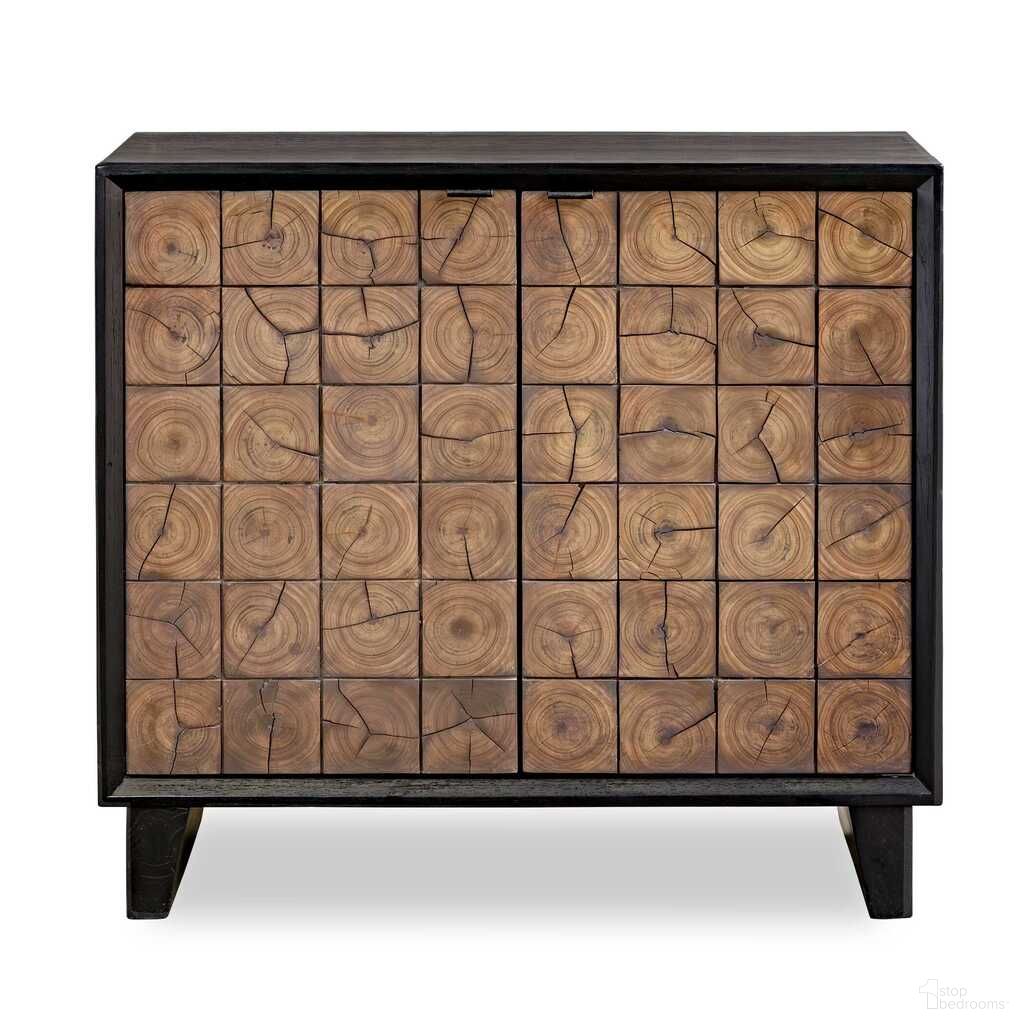 The appearance of Muestra Wood Grain 2 Door Cabinet In Black and Woodtone designed by Uttermost in the modern / contemporary interior design. This black and woodtone piece of furniture  was selected by 1StopBedrooms from Muestra Collection to add a touch of cosiness and style into your home. Sku: 50162. Material: MDF.