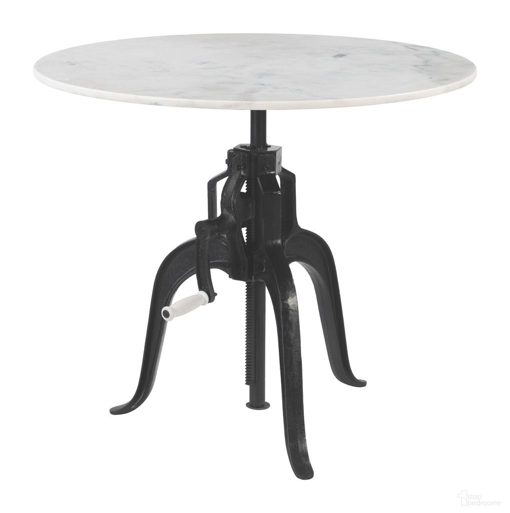 Mufid Bistro Table In White and Black