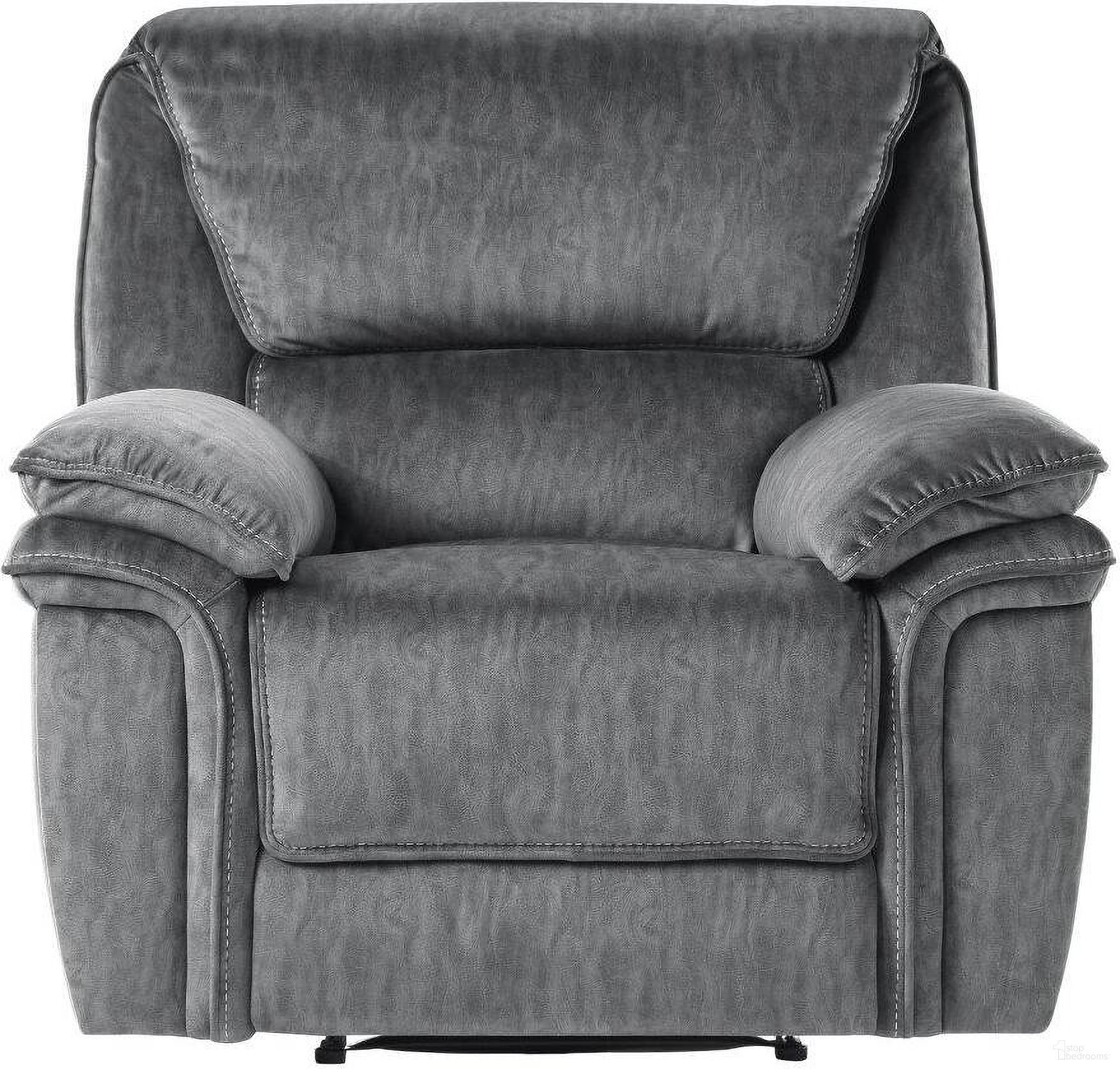 The appearance of Muirfield Gray Recliner designed by Homelegance in the modern / contemporary interior design. This gray piece of furniture  was selected by 1StopBedrooms from Muirfield Collection to add a touch of cosiness and style into your home. Sku: 9913-1. Material: Microfiber.