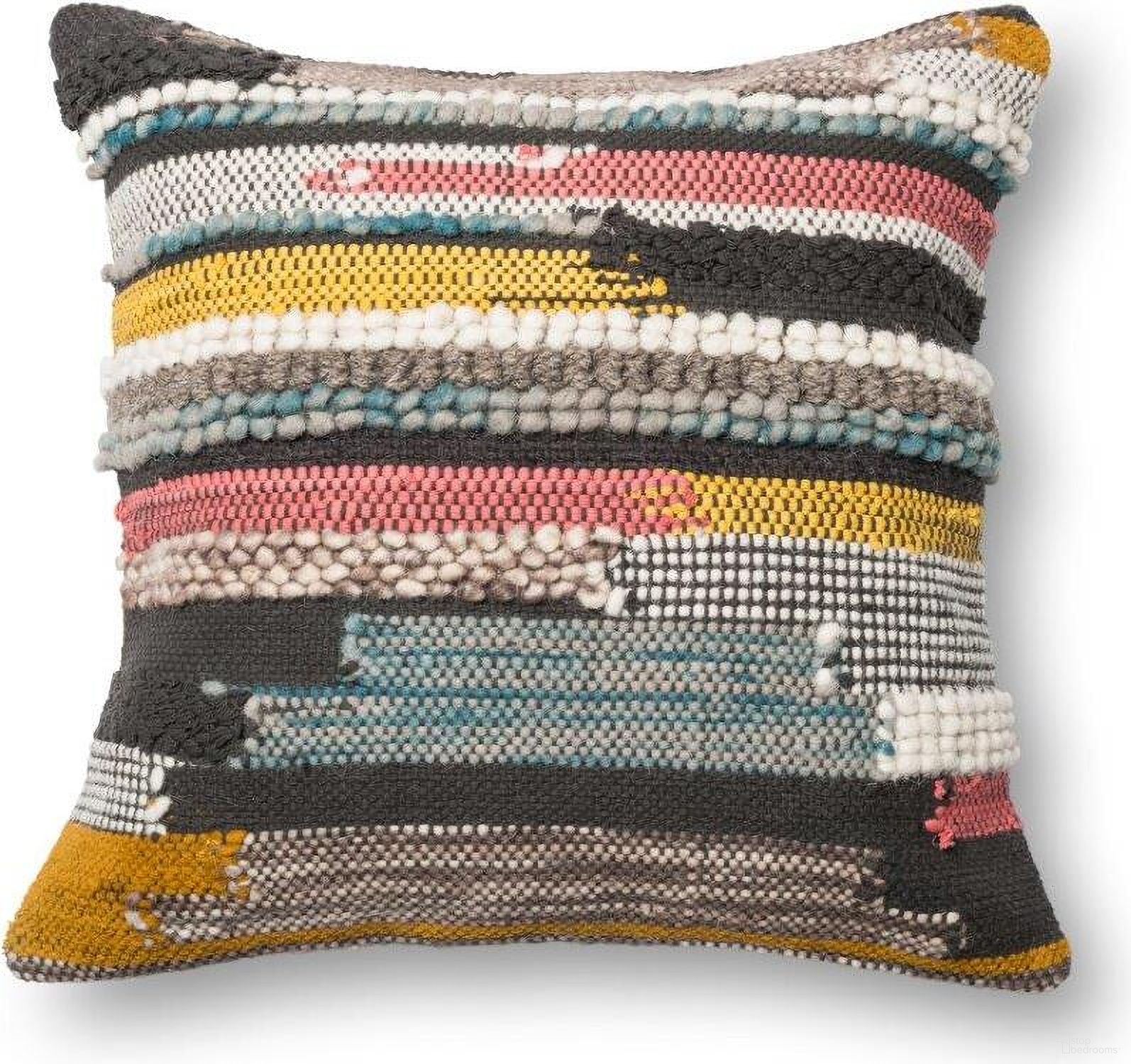 The appearance of Loloi P0094 Multi 22" x 22" Cover w/Poly Pillow designed by Loloi Rugs in the modern / contemporary interior design. This multi piece of furniture was selected by 1StopBedrooms from Pillows Collection to add a touch of cosiness and style into your home. Sku: PSETP0094ML00PIL3. Material: Wool.