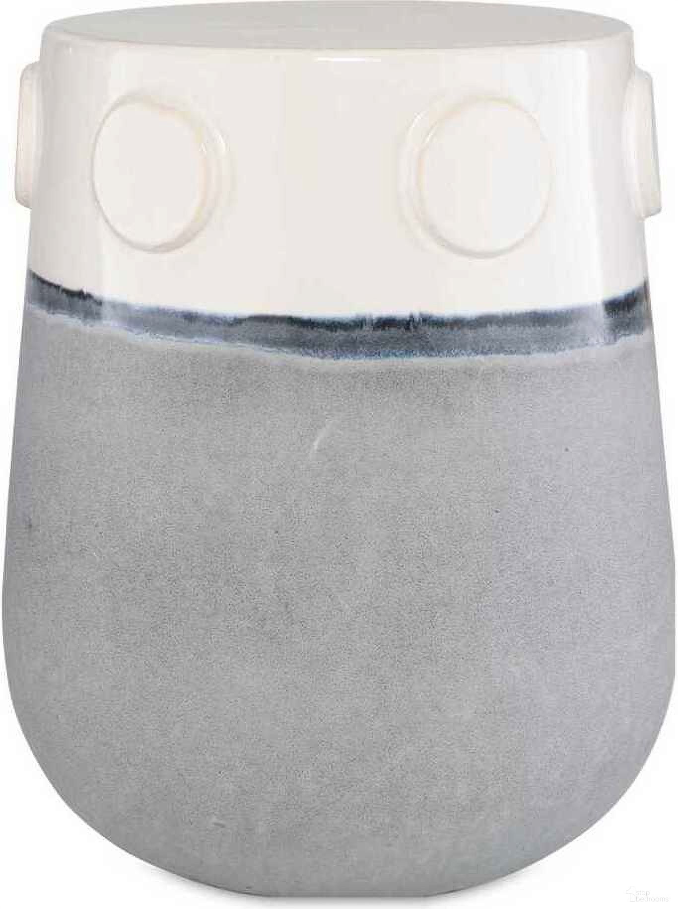 Mulvane Ceramic Garden Stool In Blue and White