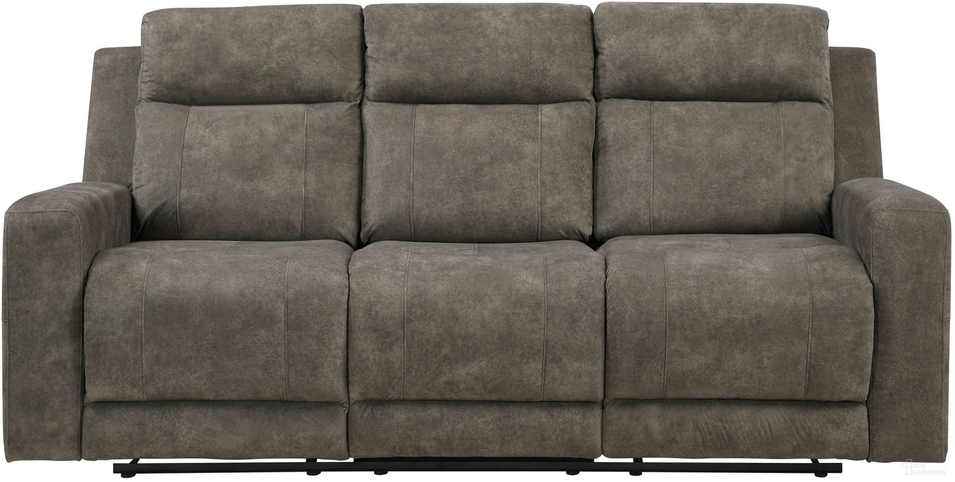 The appearance of Muncie Double Reclining Sofa In Gray designed by Homelegance in the modern / contemporary interior design. This gray piece of furniture was selected by 1StopBedrooms from Muncie Collection to add a touch of cosiness and style into your home. Sku: 9635BR-3. Material: Microfiber / Microsuede.