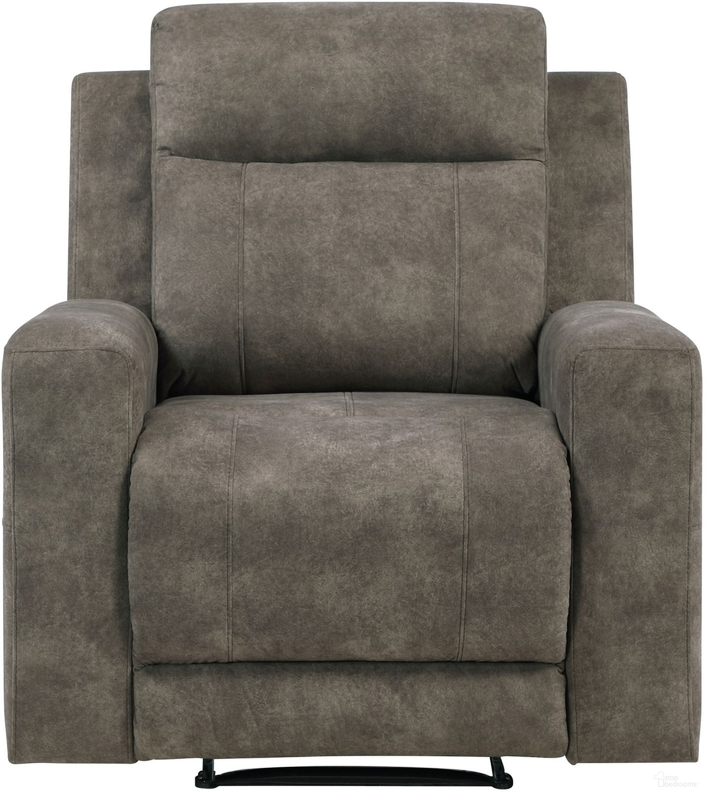 The appearance of Muncie Reclining Chair In Gray designed by Homelegance in the modern / contemporary interior design. This gray piece of furniture was selected by 1StopBedrooms from Muncie Collection to add a touch of cosiness and style into your home. Sku: 9635BR-1. Material: Microfiber / Microsuede.