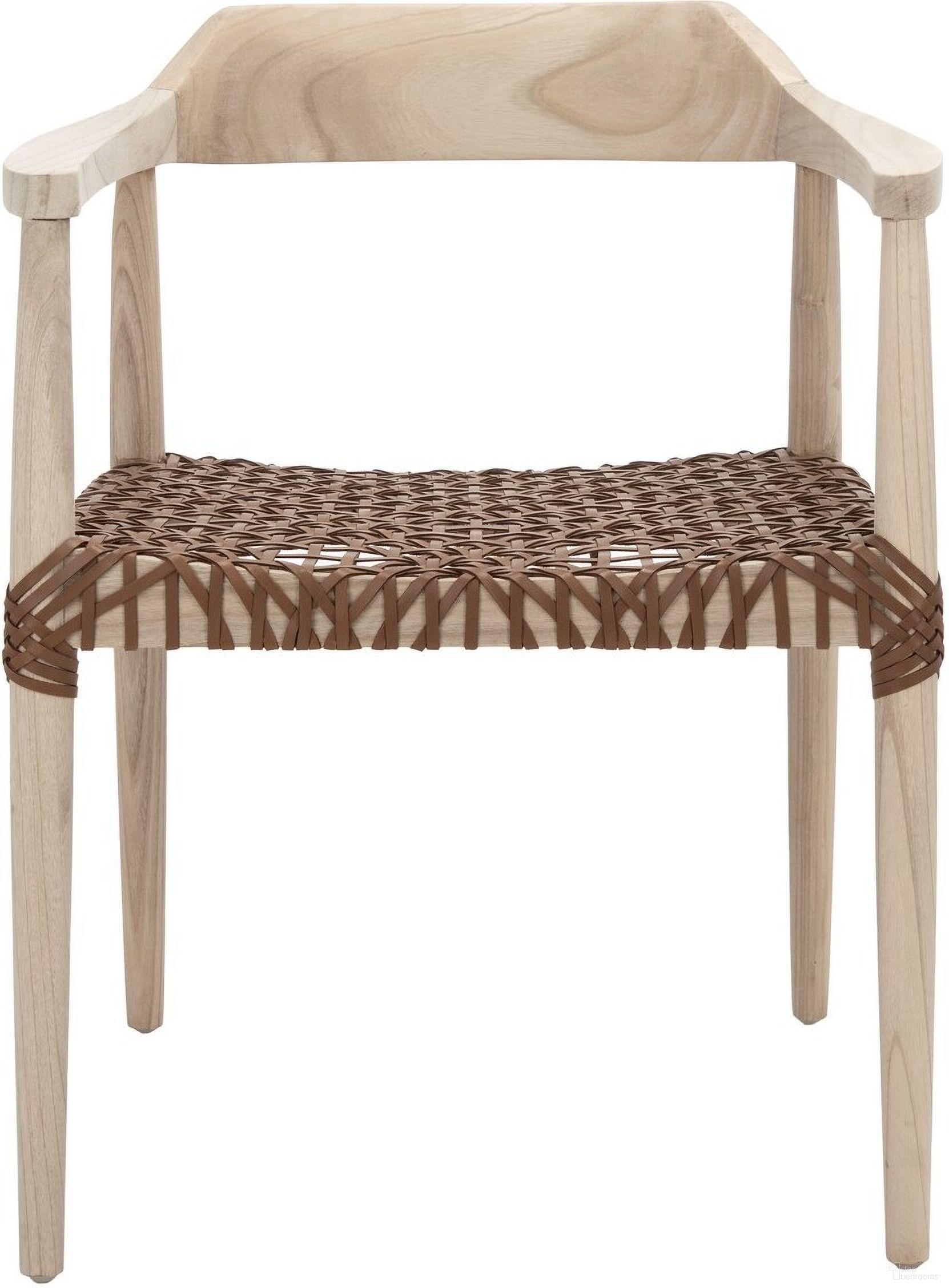 The appearance of Munro Leather Woven Accent Chair in Honey designed by Safavieh in the modern / contemporary interior design. This honey piece of furniture was selected by 1StopBedrooms from Munro Collection to add a touch of cosiness and style into your home. Sku: ACH1005E. Material: Leather.