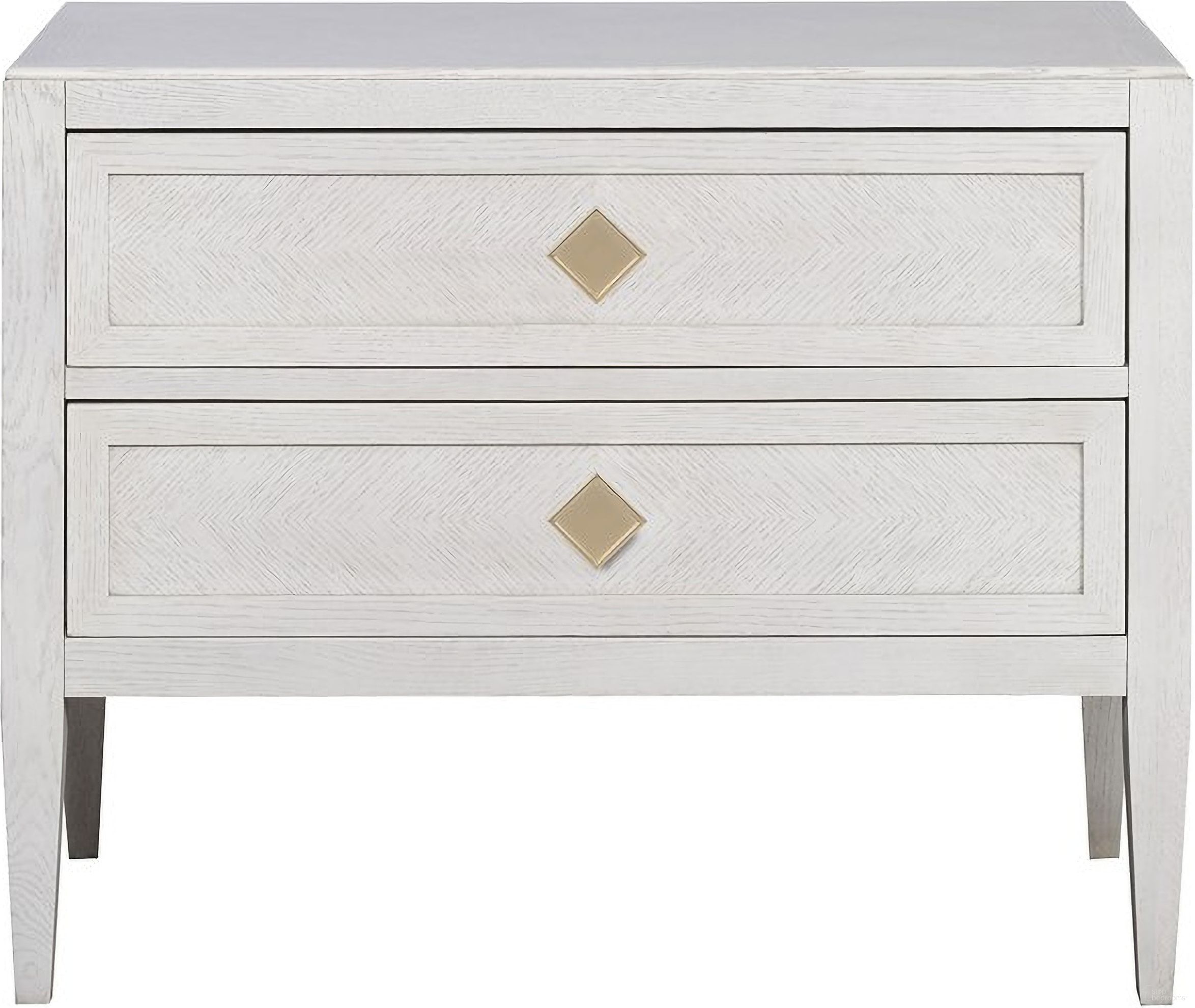 The appearance of Munroe 2-Drawer Chest In White designed by Vanguard Furniture in the transitional interior design. This white piece of furniture  was selected by 1StopBedrooms from Munroe Collection to add a touch of cosiness and style into your home. Sku: R774H-CB. Material: Wood.