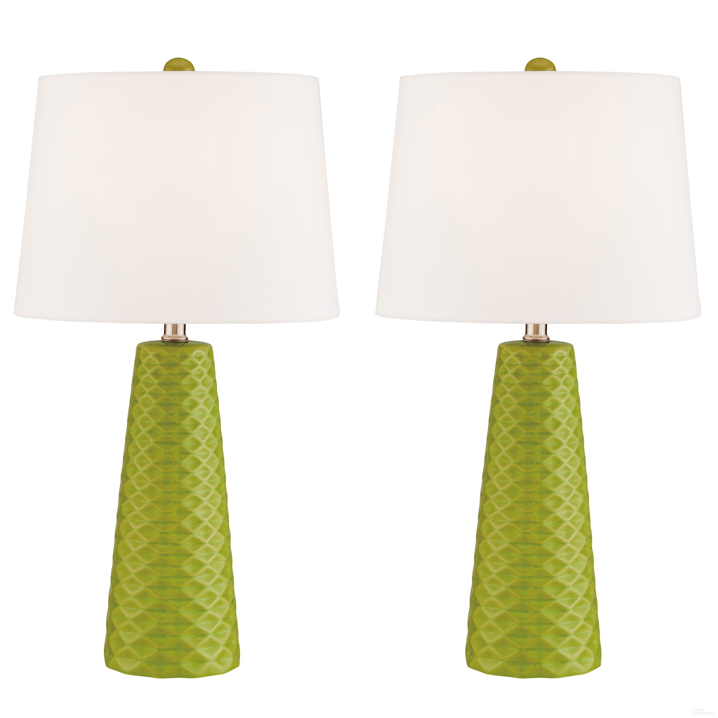 The appearance of Muriel Table Lamp Set of 2 In Green designed by Lite Source in the modern / contemporary interior design. This green piece of furniture was selected by 1StopBedrooms from Muriel Collection to add a touch of cosiness and style into your home. Sku: LS-23580GRN/2PK. Material: Ceramic.