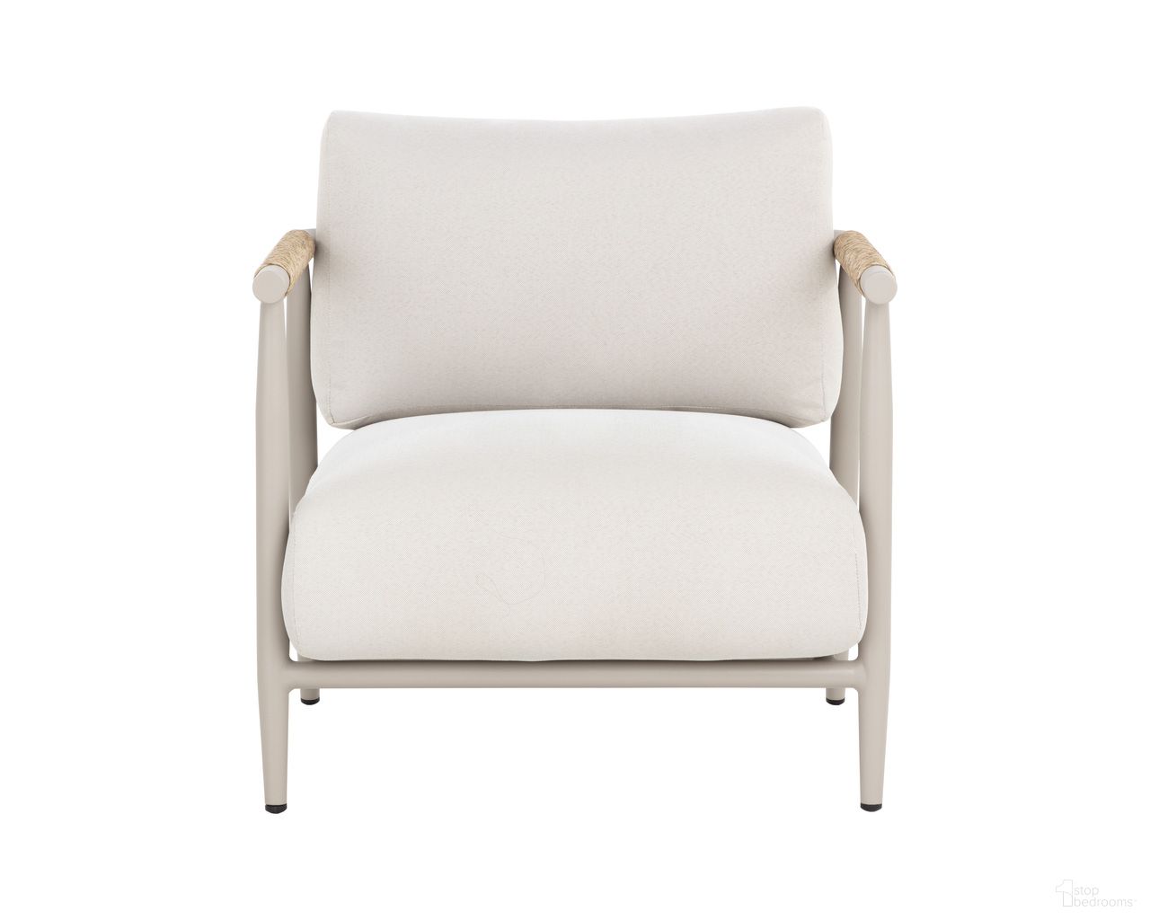 Muros Lounge Chair In Greige and Palazzo Cream