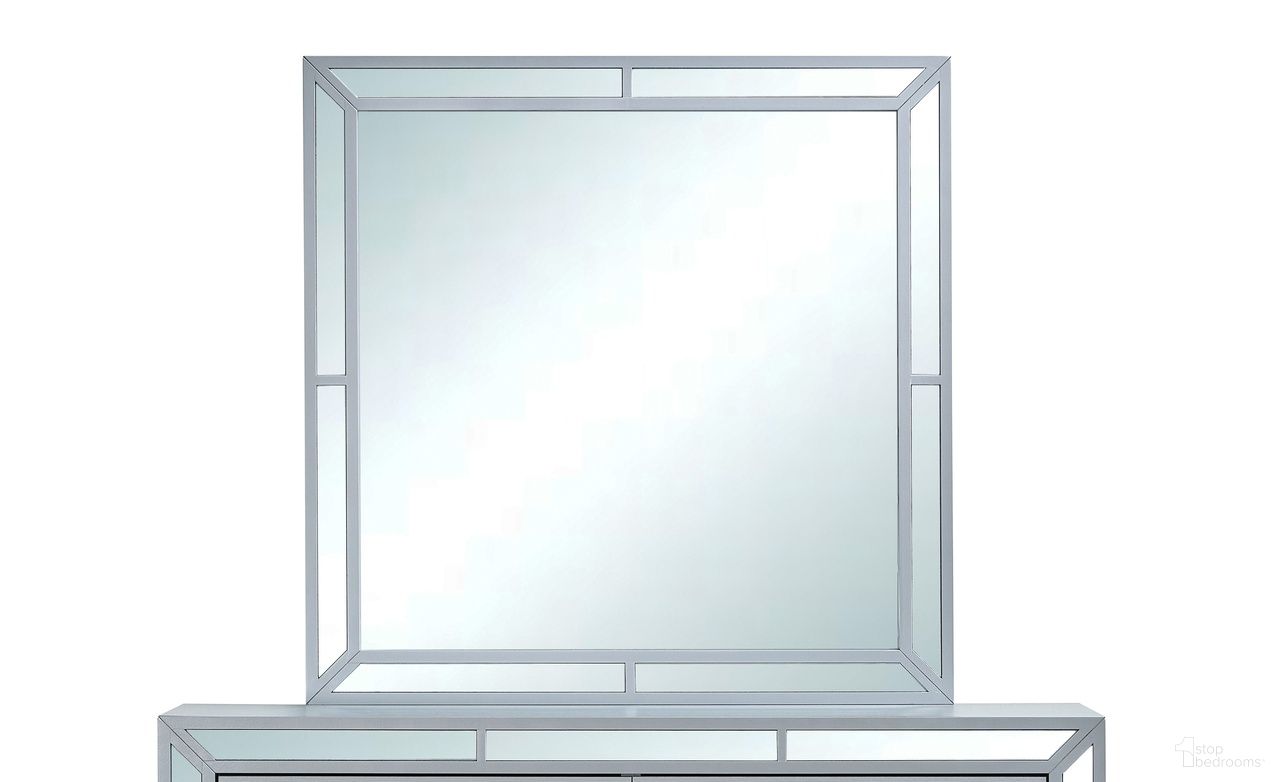 The appearance of Murry Bedroom Mirror in Silver designed by Glory in the modern / contemporary interior design. This silver piece of furniture was selected by 1StopBedrooms from Murry Collection to add a touch of cosiness and style into your home. Sku: G004800-M. Material: Wood.