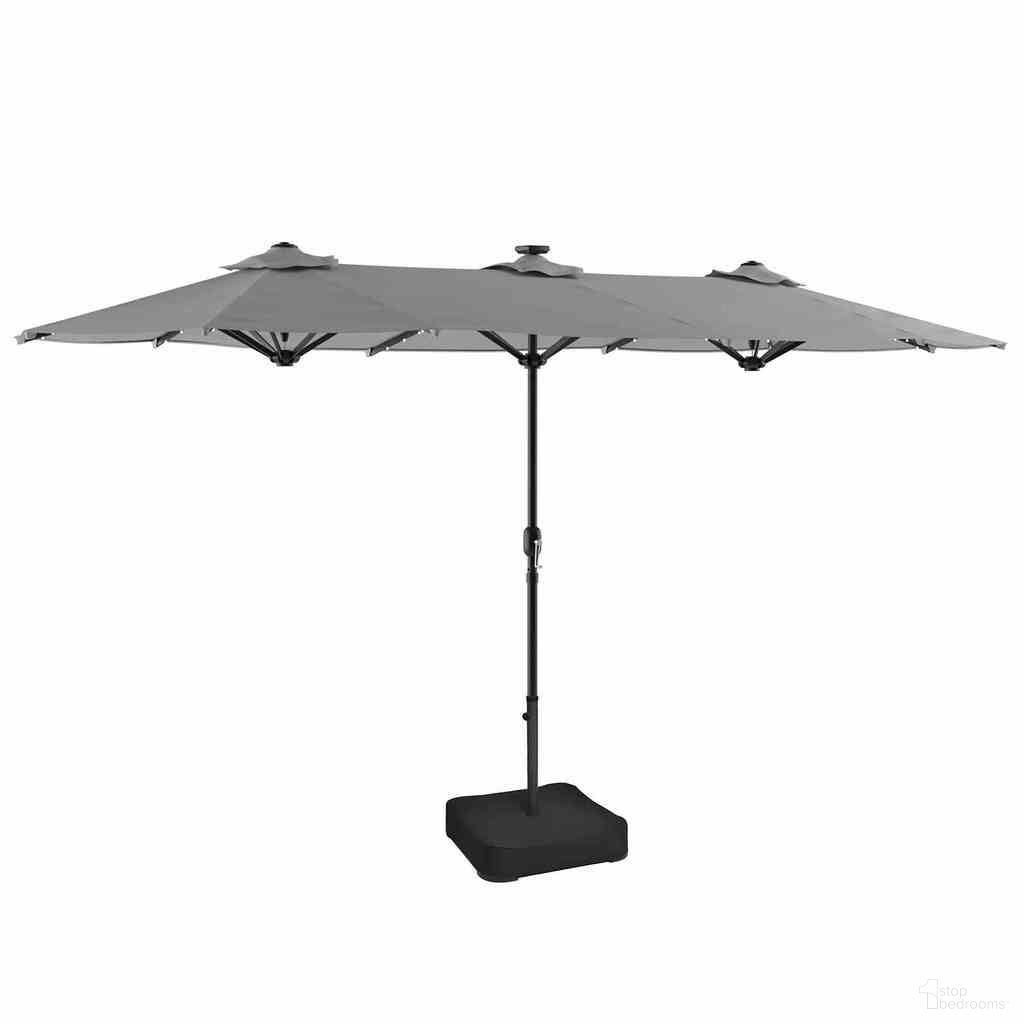 Musa Rectangular Market Umbrella In Gray
