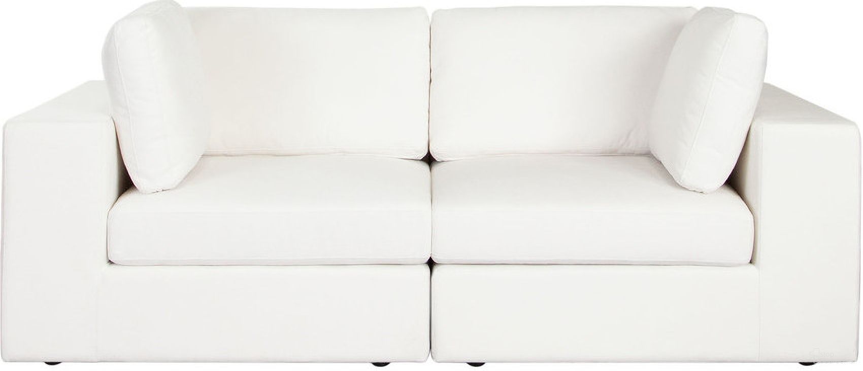 The appearance of Muse 2Pc Modular Sofa In Mist White Performance Fabric designed by Diamond Sofa in the modern / contemporary interior design. This white piece of furniture was selected by 1StopBedrooms from Muse Collection to add a touch of cosiness and style into your home. Sku: MUSESCWH;MUSESCWH. Material: Fabric.