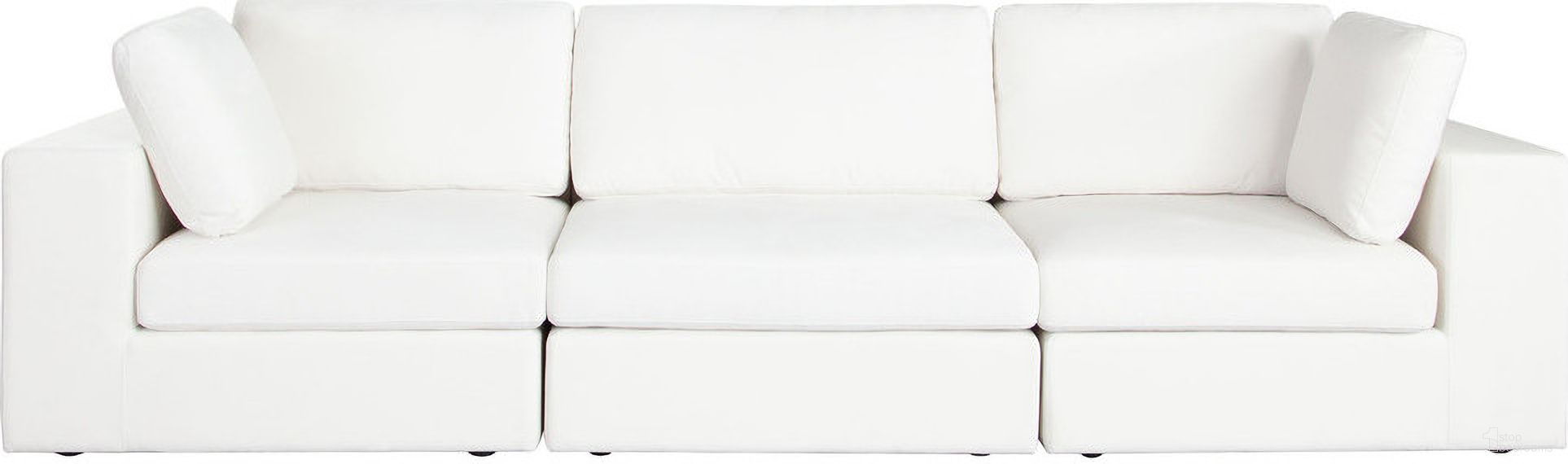 Muse 3Pc Modular Sofa In Mist White Performance Fabric