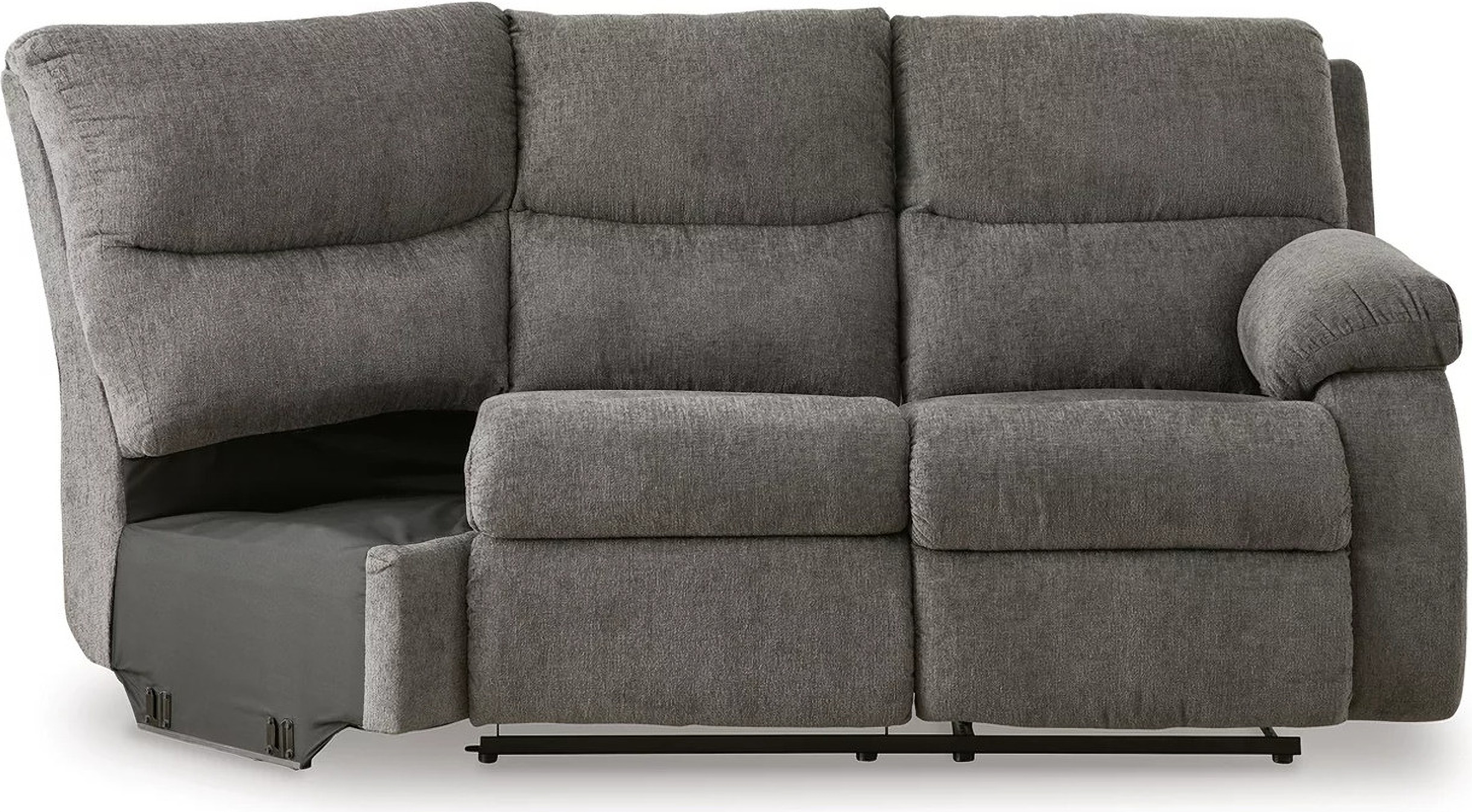 Museum RAF Reclining Loveseat In Pewter by Ashley Furniture | 1StopBedrooms