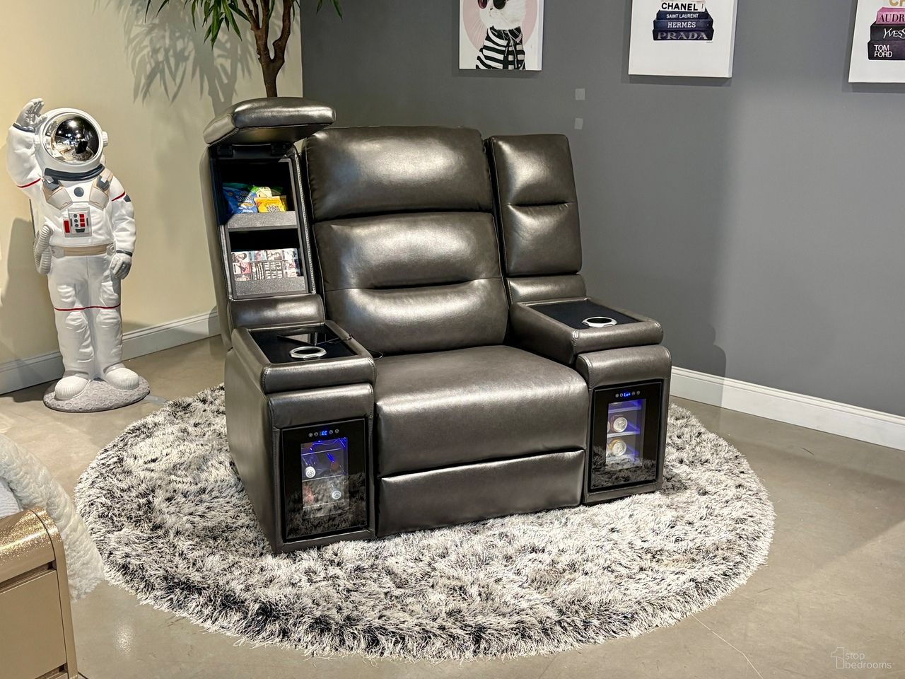 The appearance of Mvp Blanche Power Recliner with Power Headrest In Black designed by Global Furniture USA in the modern / contemporary interior design. This black piece of furniture was selected by 1StopBedrooms from MVP Blanche Collection to add a touch of cosiness and style into your home. Sku: MVP-BLANCHE BLK-P2 R. Material: Plywood.