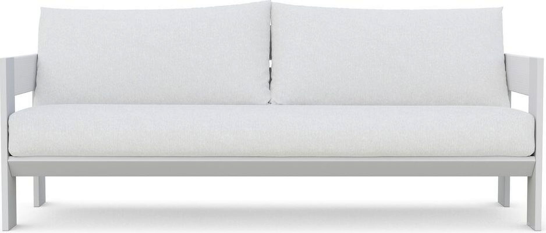 The appearance of Mykonos 3 Seat Sofa with Cushion In Polar and Matte White designed by Azzurro Living in the modern / contemporary interior design. This polar/matte white piece of furniture was selected by 1StopBedrooms from Mykonos Collection to add a touch of cosiness and style into your home. Sku: MYK-TR17S3-CU. Material: Aluminum.