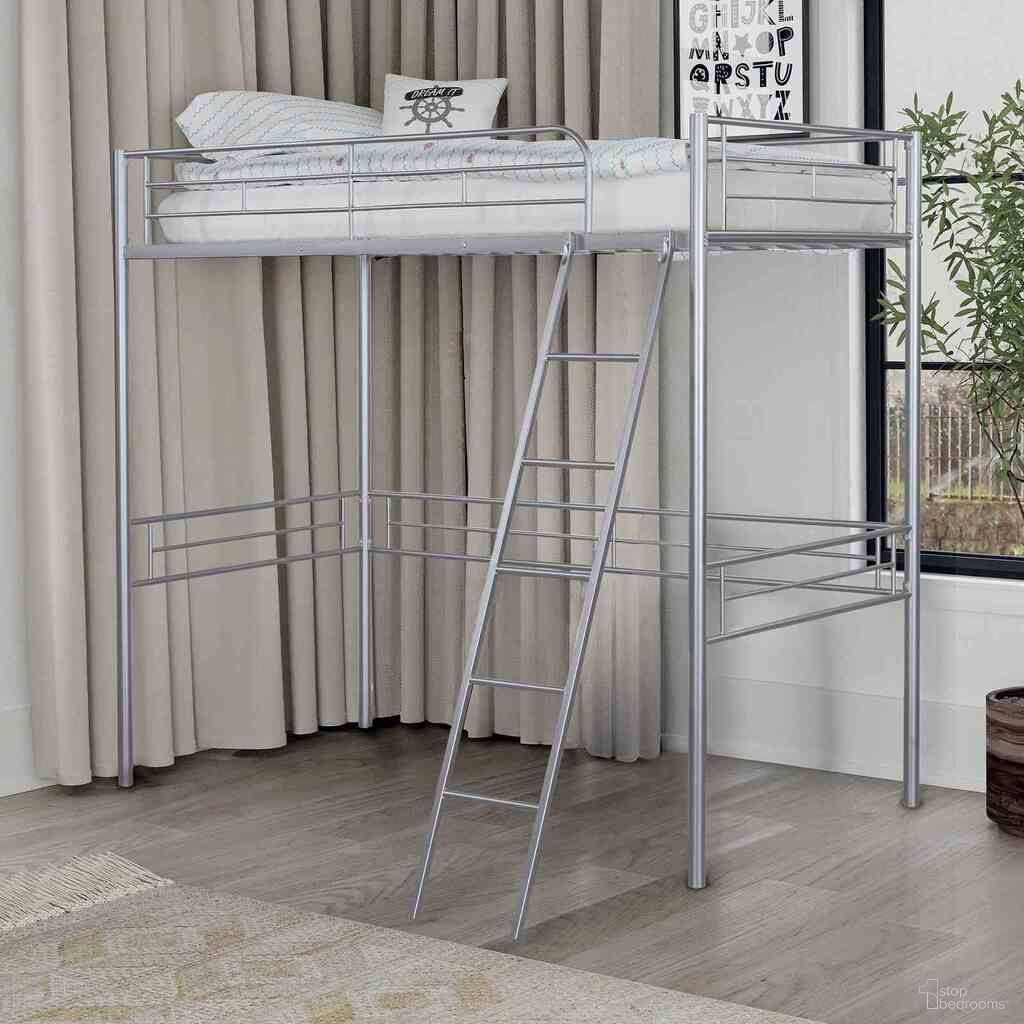 The appearance of Myles Twin Loft Bed In Silver designed by Furniture of America in the modern / contemporary interior design. This silver piece of furniture was selected by 1StopBedrooms from Myles Collection to add a touch of cosiness and style into your home. Sku: FM-BK910SV-T. Material: Metal. Bed Size: Twin. Bed Type: Loft Bed.