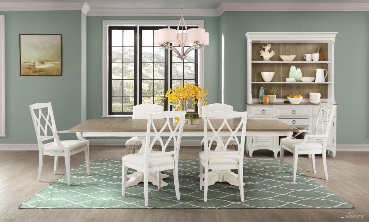 Myra Natural And Paperwhite Rectangular Extendable Dining Room Set