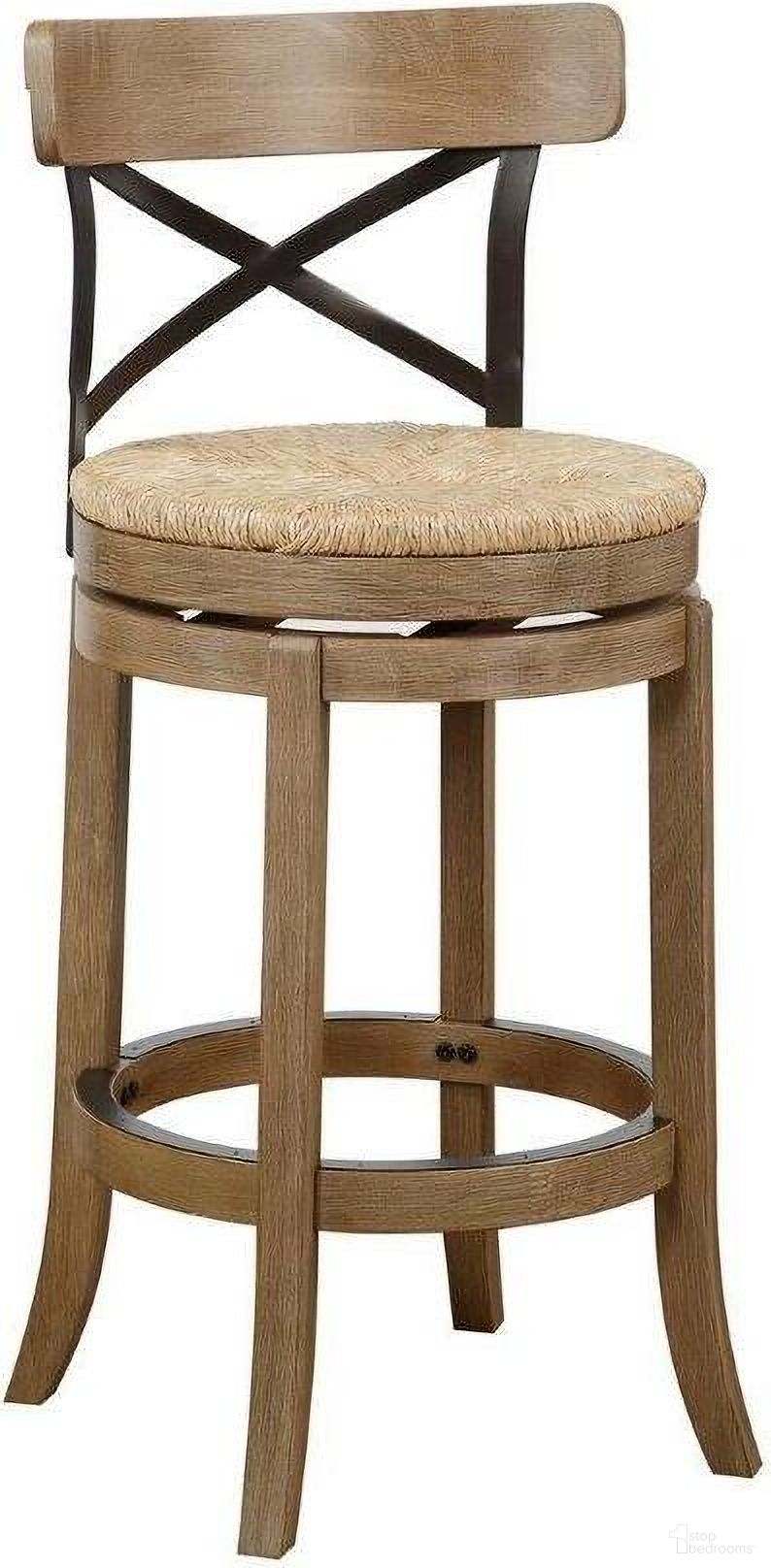 The appearance of Myrtle 29 Inch Swivel Bar Stool In Wheat Wire-Brush designed by Boraam Industries in the rustic / southwestern interior design. This wheat piece of furniture was selected by 1StopBedrooms from Myrtle Collection to add a touch of cosiness and style into your home. Sku: 76929. Material: Rubberwood.