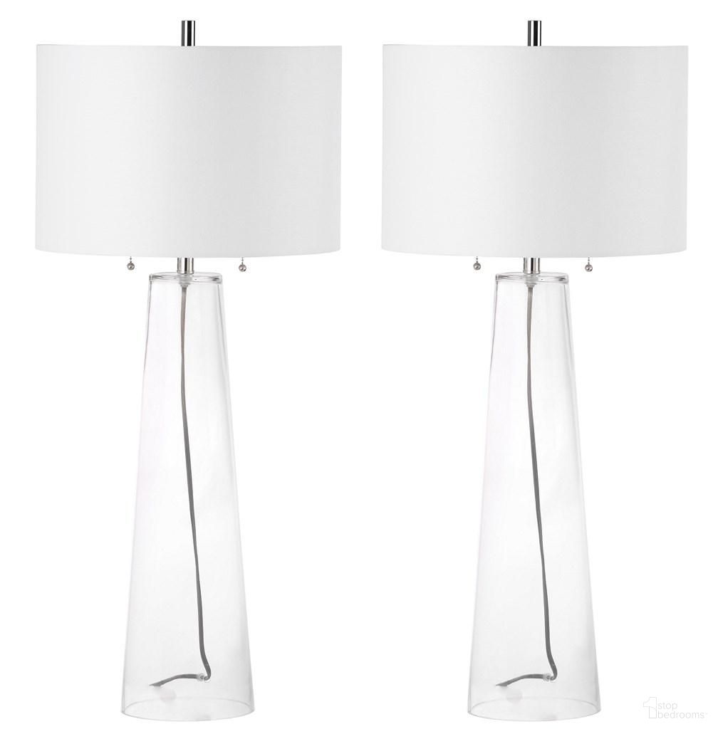 Myrtle Clear and Chrome 38.125 Inch Table Lamp Set of 2