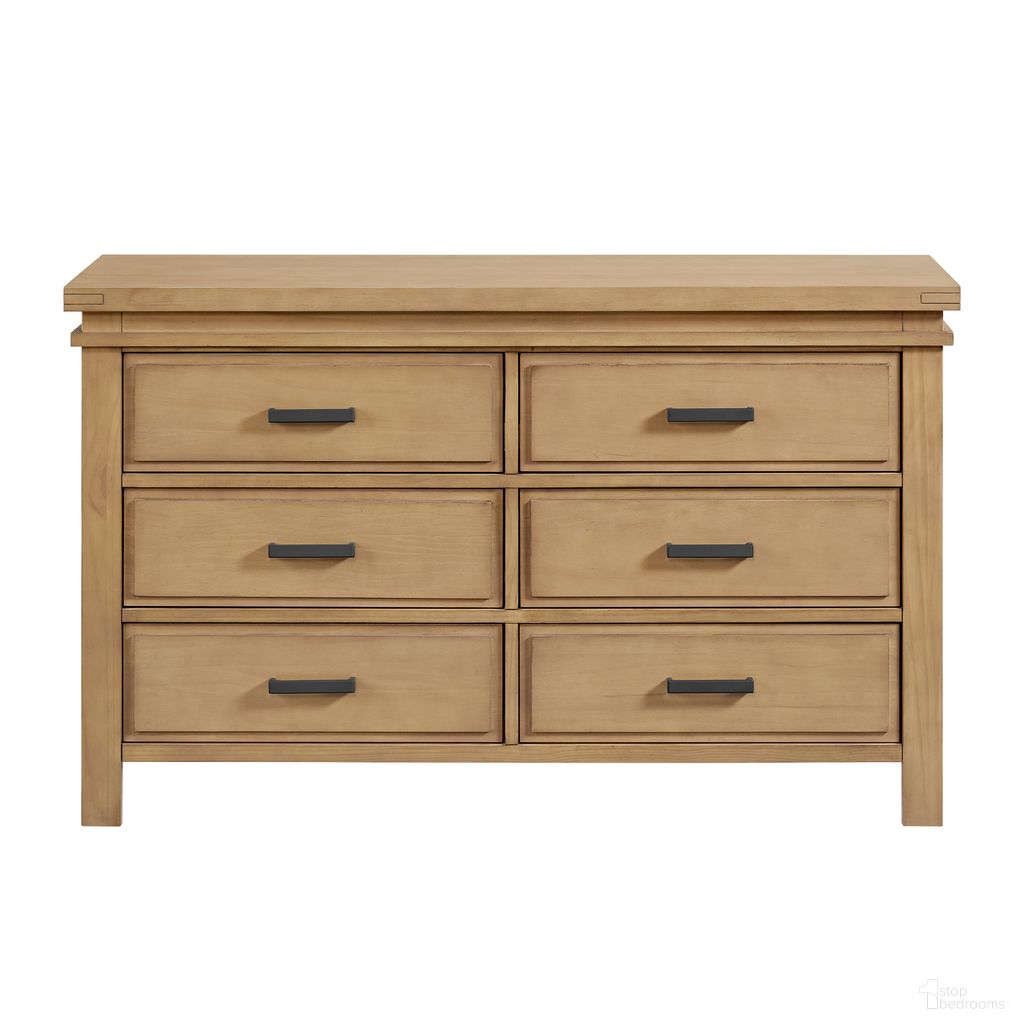 The appearance of Mystic 6 Drawer Dresser In Honey Wood designed by Soho Baby in the modern / contemporary interior design. This honey piece of furniture was selected by 1StopBedrooms from Mystic Collection to add a touch of cosiness and style into your home. Sku: 13236810. Material: Wood.