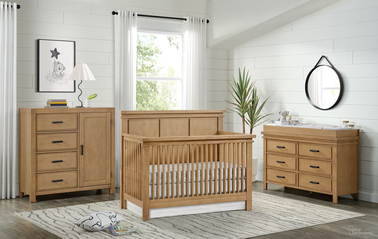 The appearance of Mystic Convertible Kids Bedroom Set In Honey Wood designed by Soho Baby in the modern / contemporary interior design. This honey piece of furniture was selected by 1StopBedrooms from Mystic Collection to add a touch of cosiness and style into your home. Sku: 13211810;13222810. Material: Wood.
