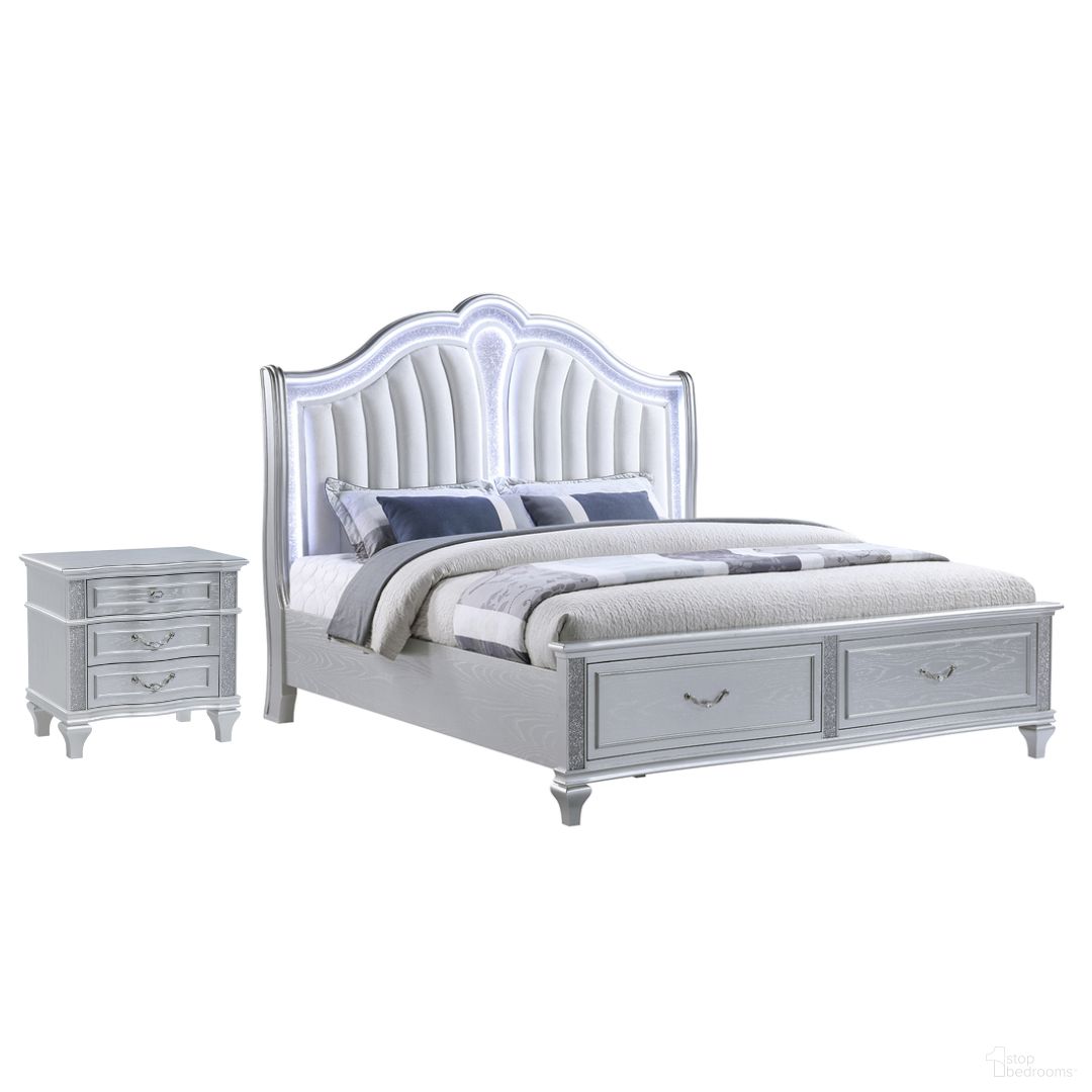 The appearance of Mystic Panel Bedroom Set In Silver designed by Galaxy Home Furnishings in the modern / contemporary interior design. This silver piece of furniture  was selected by 1StopBedrooms from Mystic Collection to add a touch of cosiness and style into your home. Sku: 601955557238-1;601955557238-2;601955557238-3;601955557214. Bed Size: King. Material: Solid Wood.