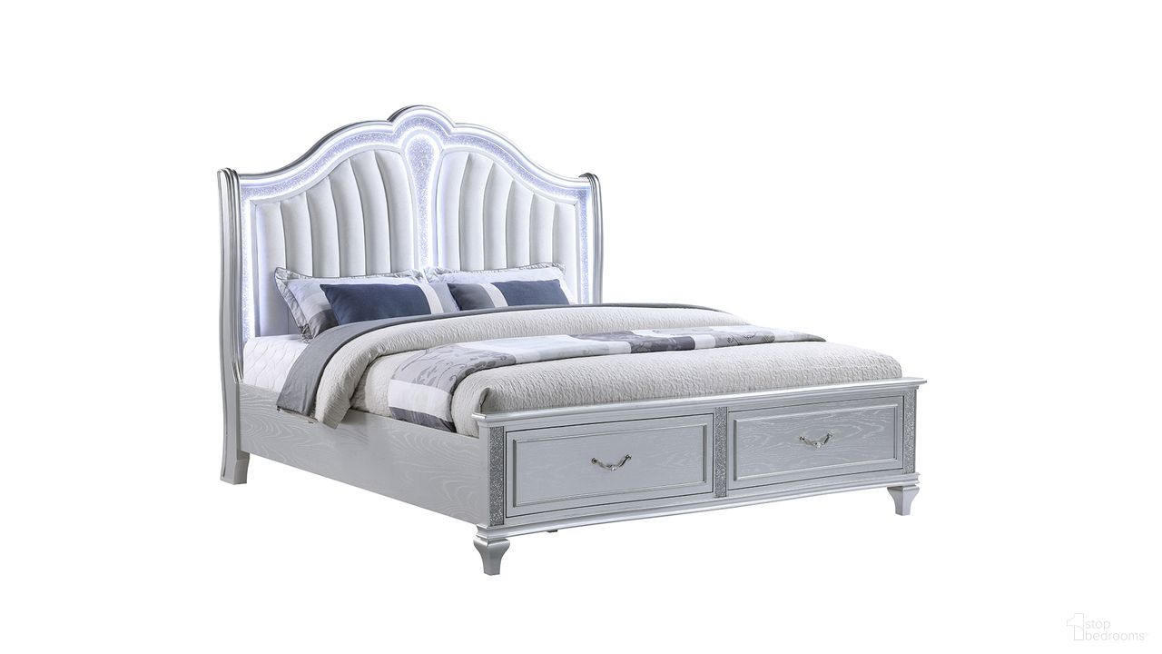 The appearance of Mystic Queen Panel Bed In Silver designed by Galaxy Home Furnishings in the modern / contemporary interior design. This silver piece of furniture was selected by 1StopBedrooms from Mystic Collection to add a touch of cosiness and style into your home. Sku: 601955557238-1;601955557238-2;601955557238-3. Bed Type: Panel Bed. Bed Size: Queen. Material: Solid Wood.