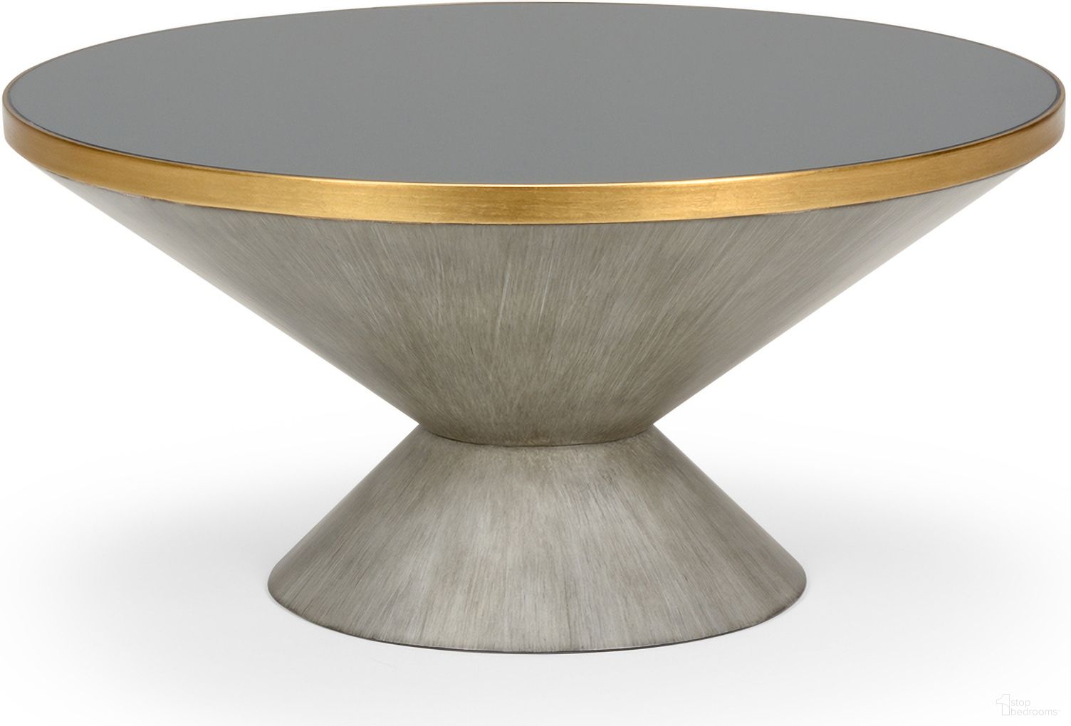 N. Y. Cocktail Table In Gray and Gold