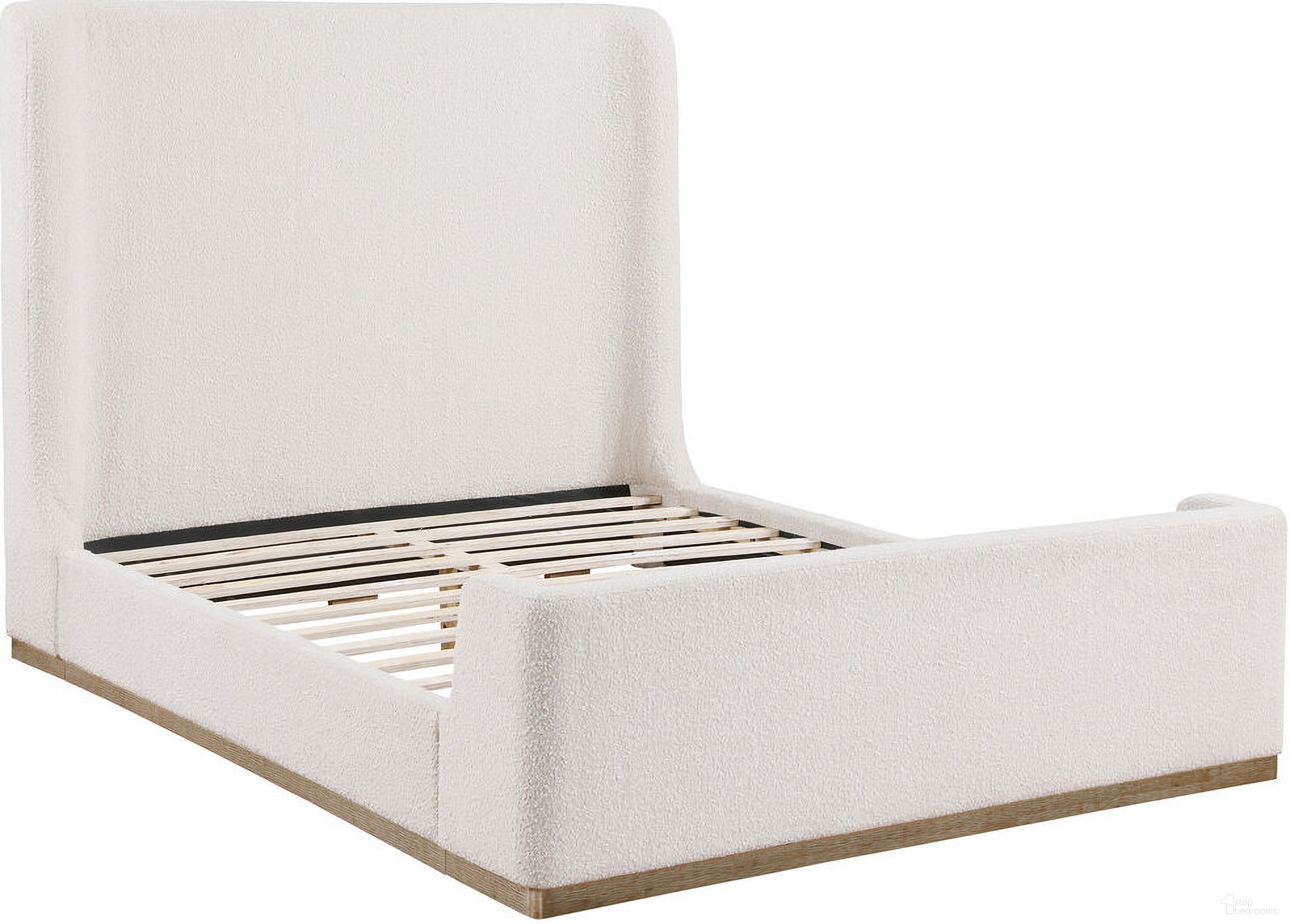 The appearance of Nala Upholstered Queen Wingback Platform Sleigh Bed Cream designed by Coaster in the modern / contemporary interior design. This cream piece of furniture was selected by 1StopBedrooms from Nala Collection to add a touch of cosiness and style into your home. Sku: 302046QB1;302046QB2;302046QB3. Bed Type: Sleigh Bed. Material: Upholstered. Bed Size: Queen.