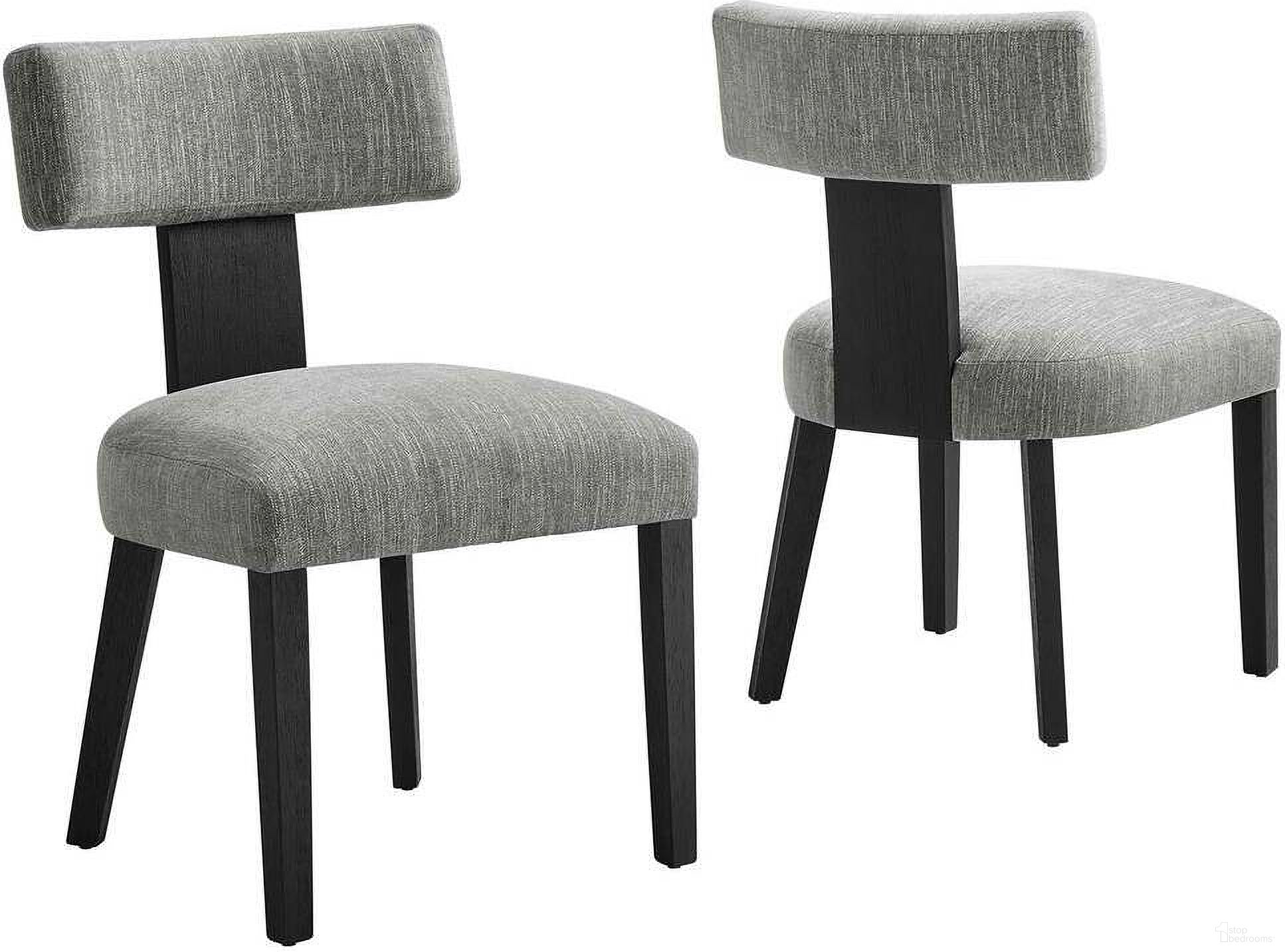 Nalani Dining Chair Set of 2 In Gray and Black