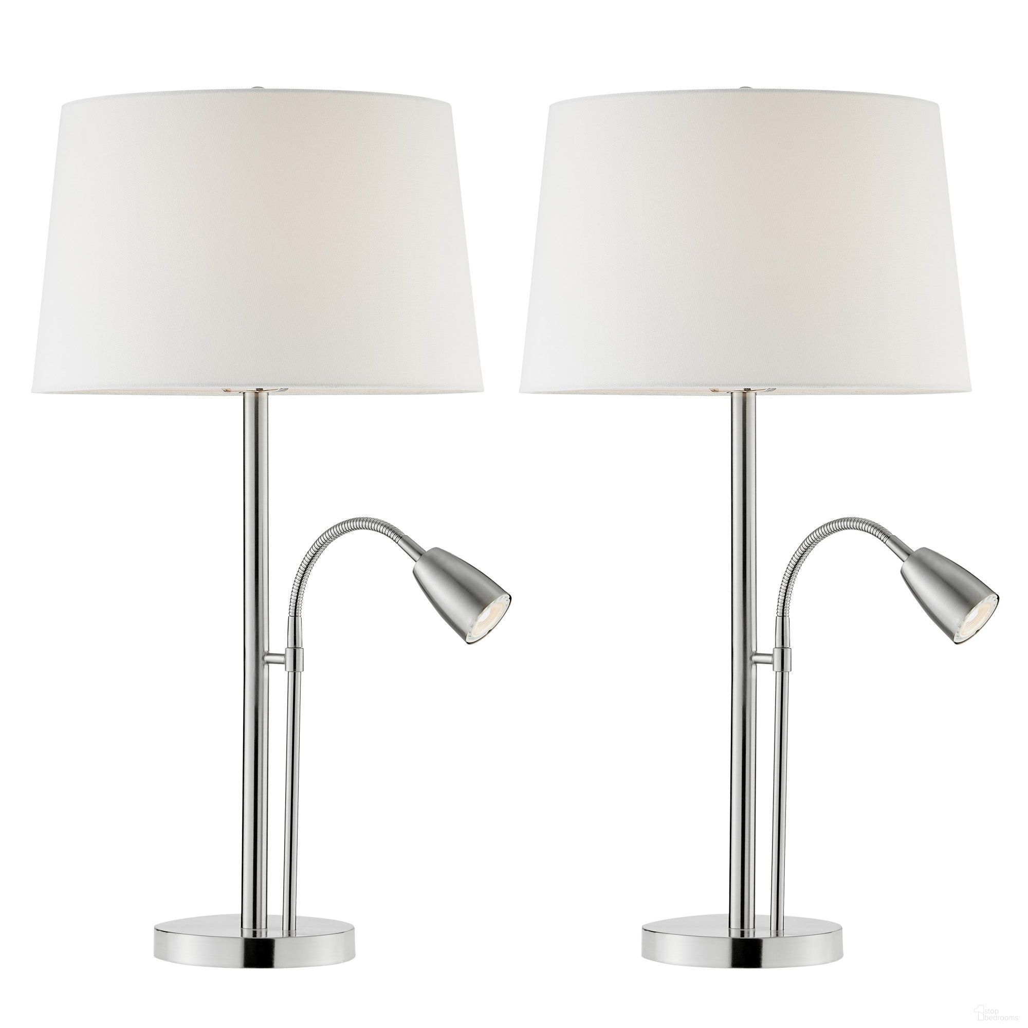 Nanette Table Lamp Set of 2 In Nickel
