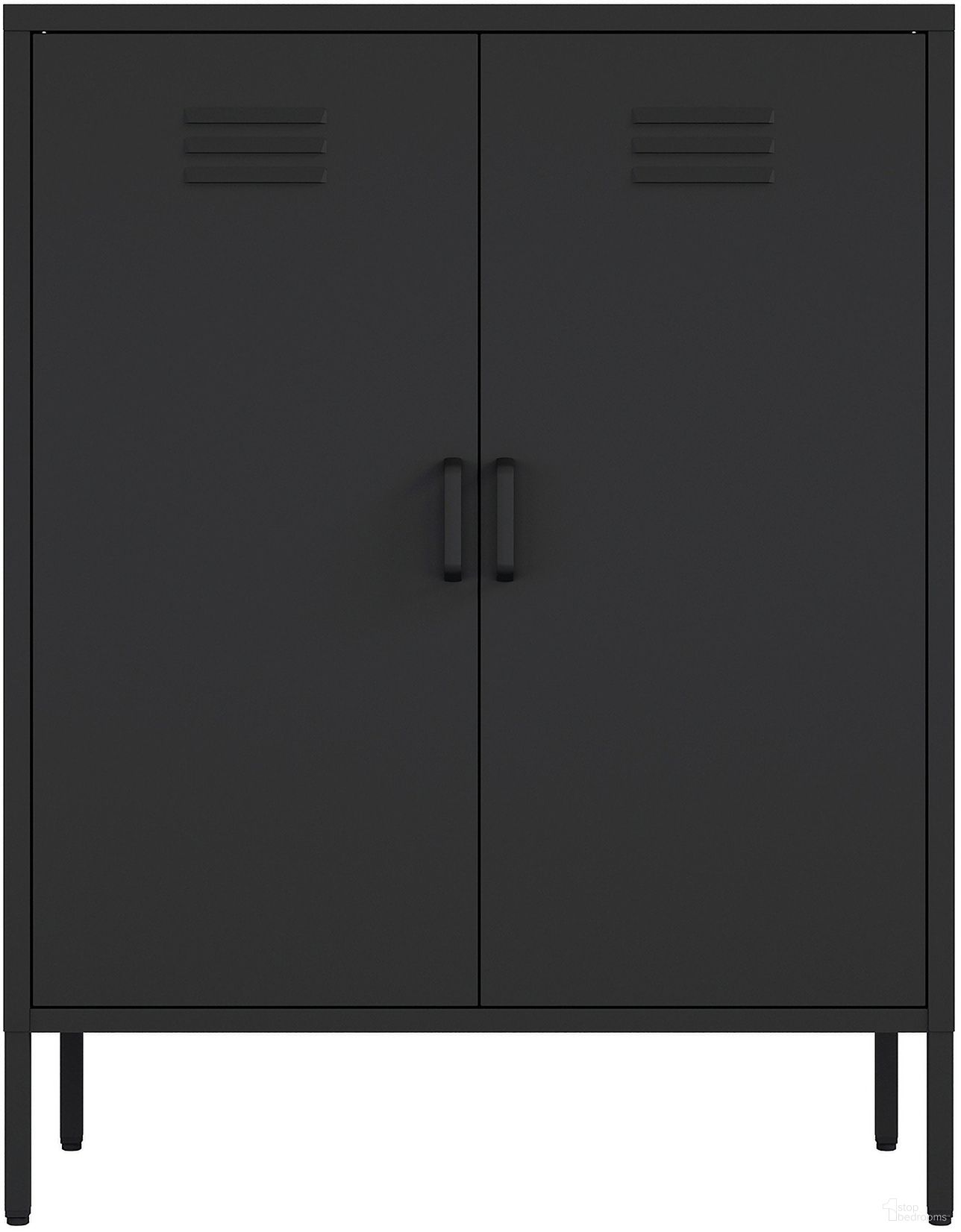 The appearance of Naomi 31.5 Inch Accent Cabinet In Black designed by Manhattan Comfort in the modern / contemporary interior design. This black piece of furniture was selected by 1StopBedrooms from Naomi Collection to add a touch of cosiness and style into your home. Sku: AF006-BK. Material: Steel.