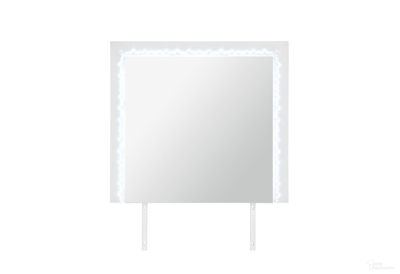 The appearance of Naomi Marble Mirror with LED In Silver designed by Global Furniture USA in the modern / contemporary interior design. This silver piece of furniture was selected by 1StopBedrooms from Naomi Collection to add a touch of cosiness and style into your home. Sku: NAOMI-SILVER MARBLE-MR W/ LED. Material: Chip Board.