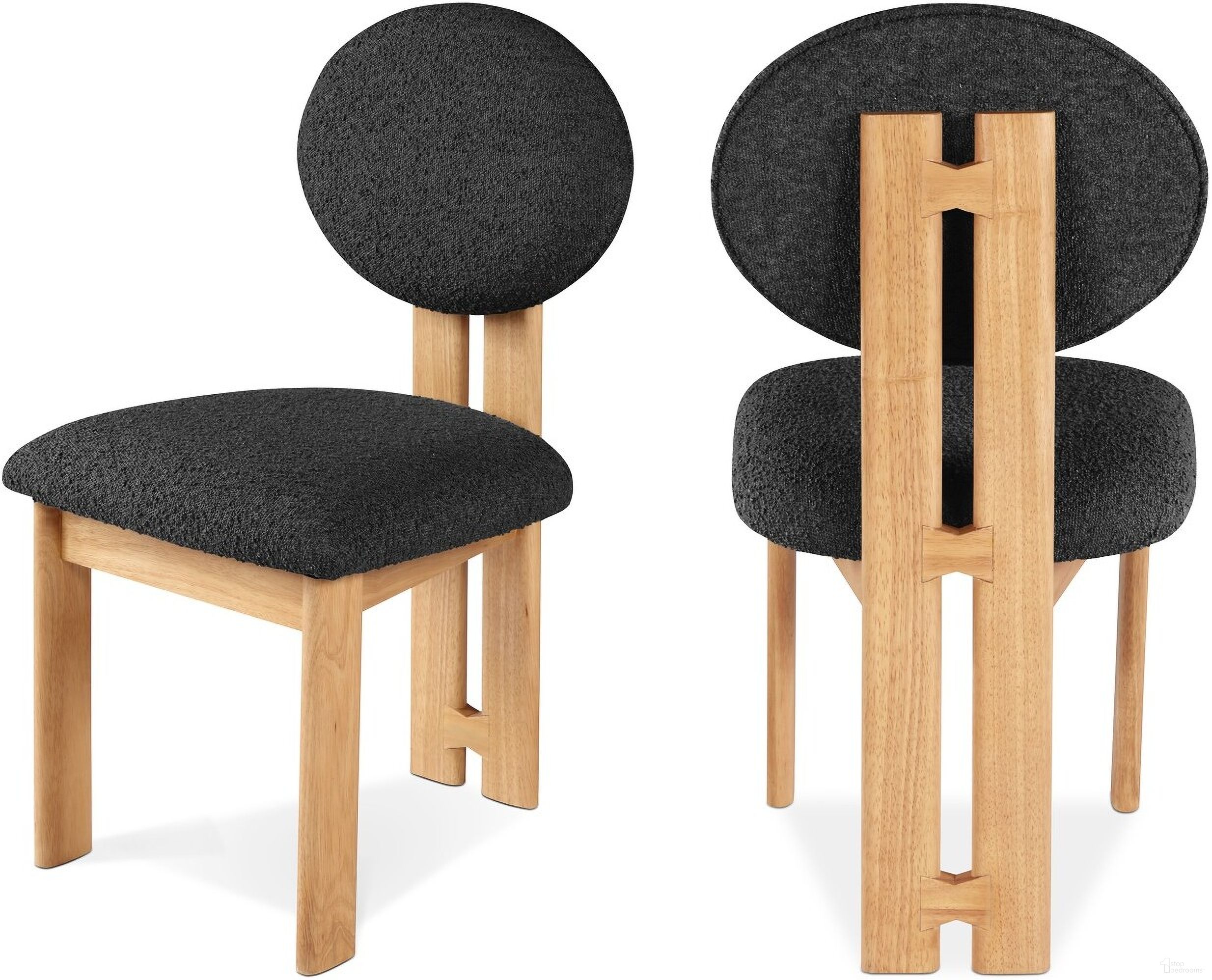 The appearance of Napa Dining Chair Set of 2 In Black designed by Meridian in the modern / contemporary interior design. This black piece of furniture was selected by 1StopBedrooms from Napa Collection to add a touch of cosiness and style into your home. Sku: 503Black-C. Material: Rubberwood. Chair Type: Side Chair.