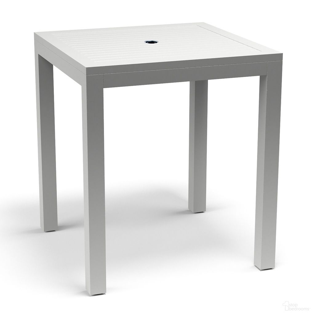 The appearance of Naples Pub Table in Satin White designed by Sunset West in the modern / contemporary interior design. This satin white piece of furniture was selected by 1StopBedrooms from Naples Collection to add a touch of cosiness and style into your home. Sku: SW1101-P36. Material: Aluminum.