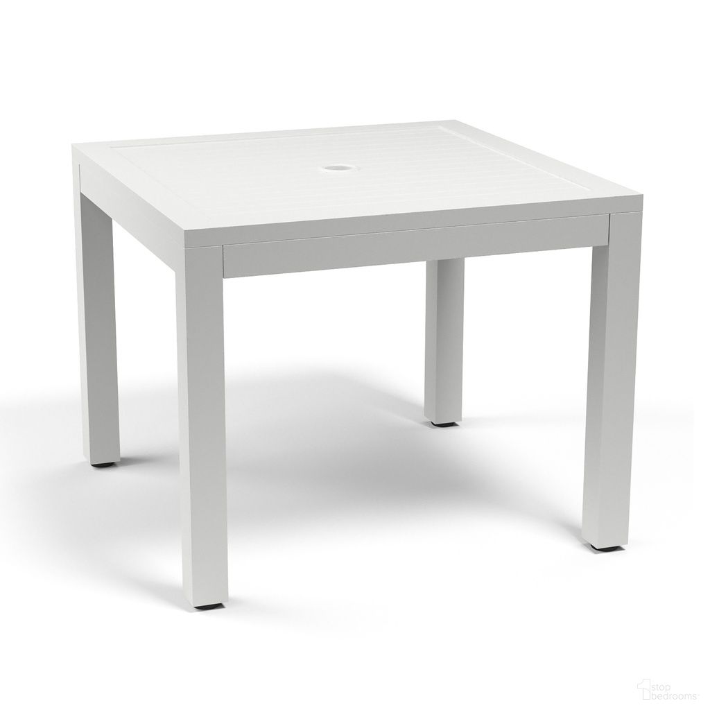 The appearance of Naples Square 36" Dining Table in Satin White designed by Sunset West in the modern / contemporary interior design. This satin white piece of furniture was selected by 1StopBedrooms from Naples Collection to add a touch of cosiness and style into your home. Sku: SW1101-SQT36. Material: Aluminum.