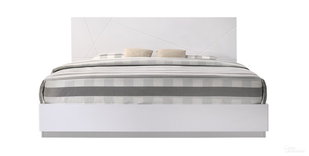 Naples White Lacquer Twin Platform Bed