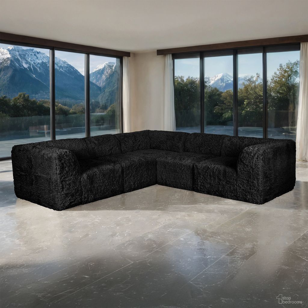 The appearance of Nappi L-Sectional C In Black designed by Furniture of America in the modern / contemporary interior design. This black piece of furniture was selected by 1StopBedrooms from Nappi Collection to add a touch of cosiness and style into your home. Sku: FM62102BK-AC;FM62102BK-AC;FM62102BK-CNR;FM62102BK-CNR;FM62102BK-CNR. Material: Faux Fur.