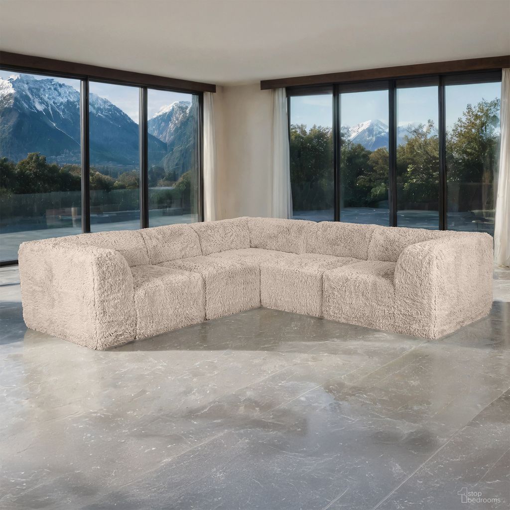The appearance of Nappi L-Sectional C In Taupe designed by Furniture of America in the modern / contemporary interior design. This taupe piece of furniture  was selected by 1StopBedrooms from Nappi Collection to add a touch of cosiness and style into your home. Sku: FM62102TP-AC;FM62102TP-AC;FM62102TP-CNR;FM62102TP-CNR;FM62102TP-CNR. Material: Faux Fur.