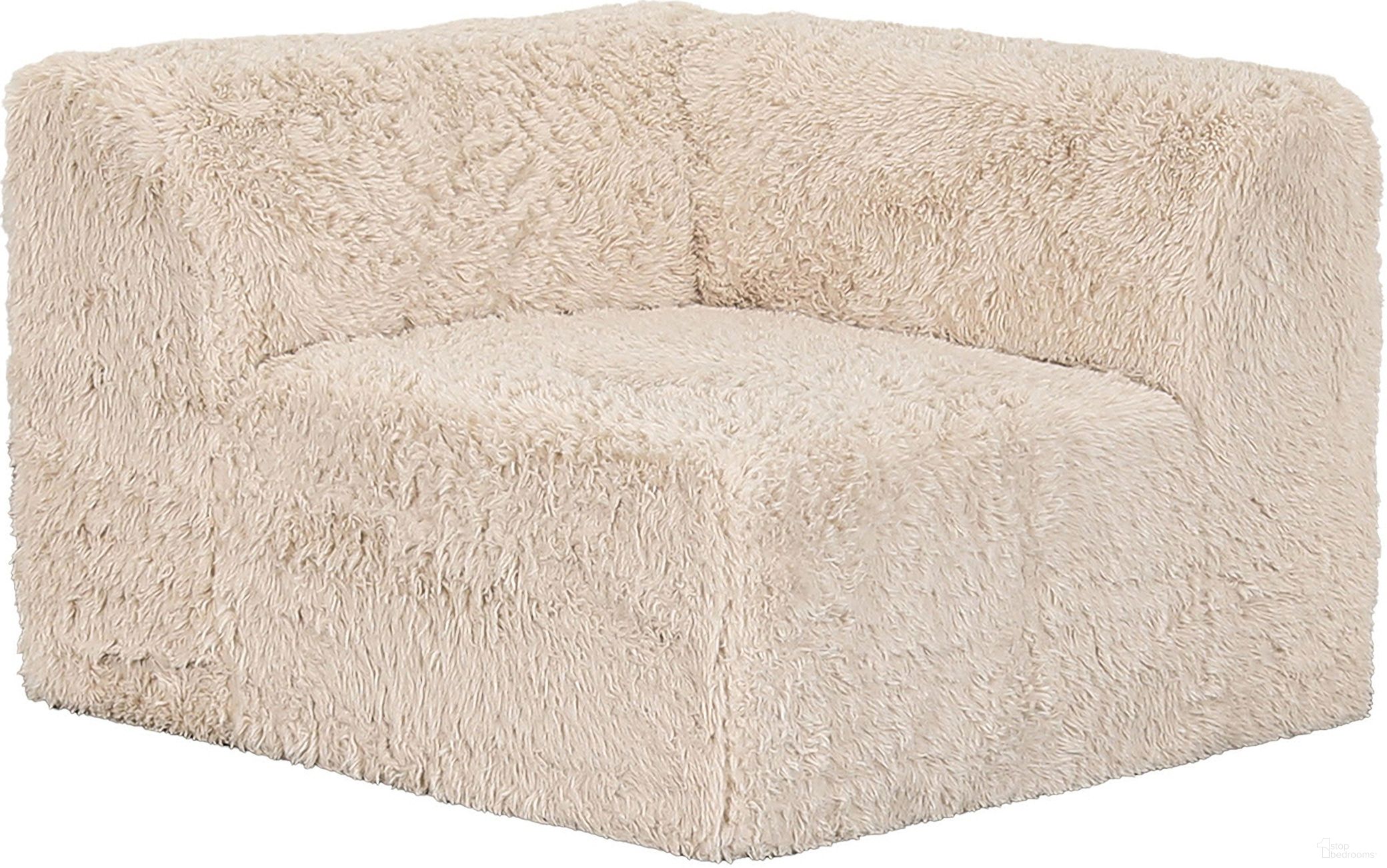 The appearance of Nappi Modular Corner Chair In Sand designed by Furniture of America in the modern / contemporary interior design. This sand piece of furniture was selected by 1StopBedrooms from Nappi Collection to add a touch of cosiness and style into your home. Sku: FM62102BG-CNR. Material: Faux Fur.