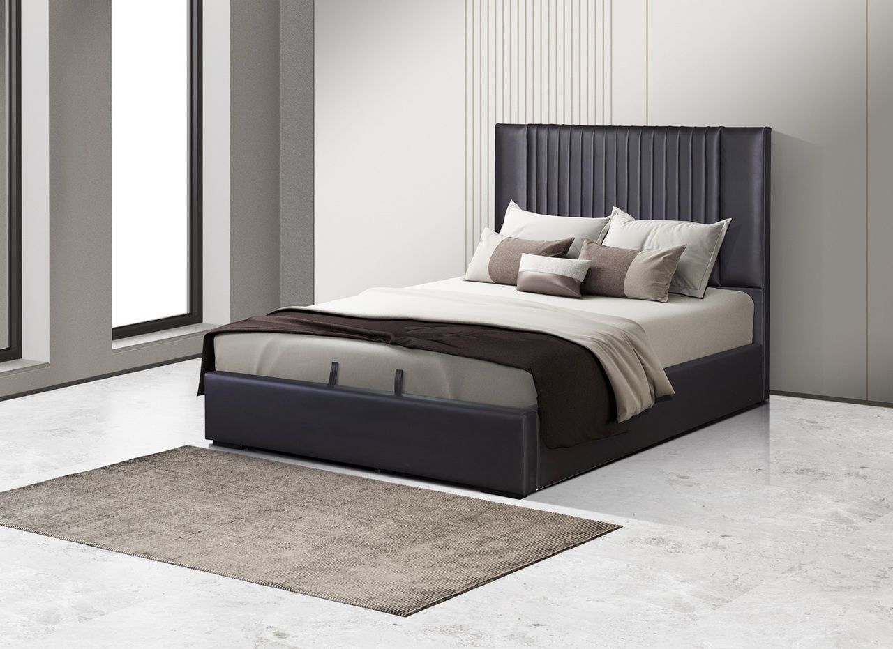 The appearance of Nara King Storage Bed In Dark Brown designed by J&M in the modern / contemporary interior design. This dark brown piece of furniture was selected by 1StopBedrooms from Nara Collection to add a touch of cosiness and style into your home. Sku: 16988-K. Bed Type: Storage Bed. Bed Size: King.