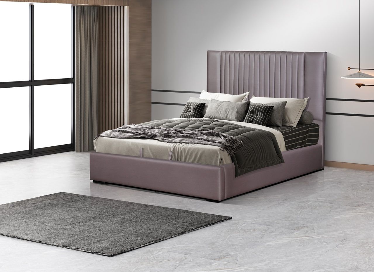 The appearance of Nara Queen Storage Bed In Stone designed by J&M in the modern / contemporary interior design. This stone piece of furniture was selected by 1StopBedrooms from Nara Collection to add a touch of cosiness and style into your home. Sku: 16778-Q. Bed Type: Storage Bed. Bed Size: Queen.