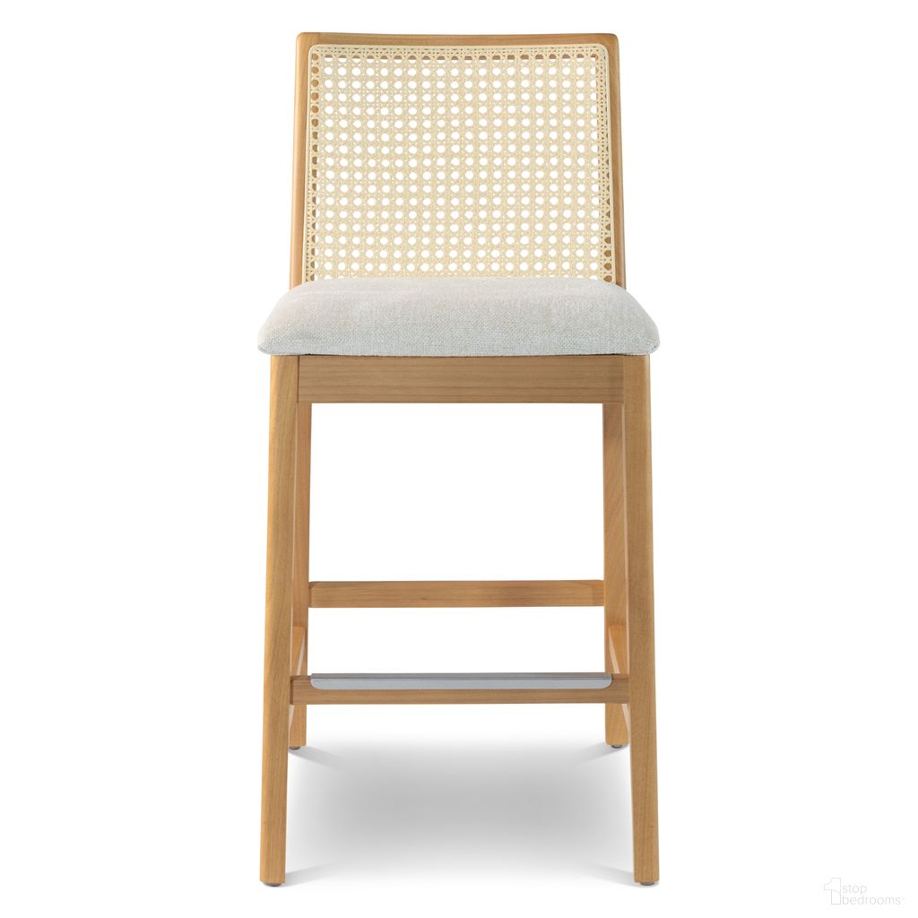 The appearance of Nardia Counter Stool In Harvest Natural And Damasco designed by Urbia in the modern / contemporary interior design. This harvest natural/damasco piece of furniture  was selected by 1StopBedrooms from Modern Brazilian Collection to add a touch of cosiness and style into your home. Sku: BSM-218319-12. Material: Wood.