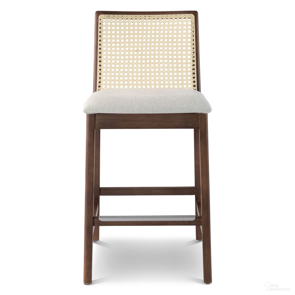 The appearance of Nardia Counter Stool In Harvest Natural And Nogal designed by Urbia in the modern / contemporary interior design. This harvest natural/nogal piece of furniture  was selected by 1StopBedrooms from Modern Brazilian Collection to add a touch of cosiness and style into your home. Sku: BSM-218319-14. Material: Wood.