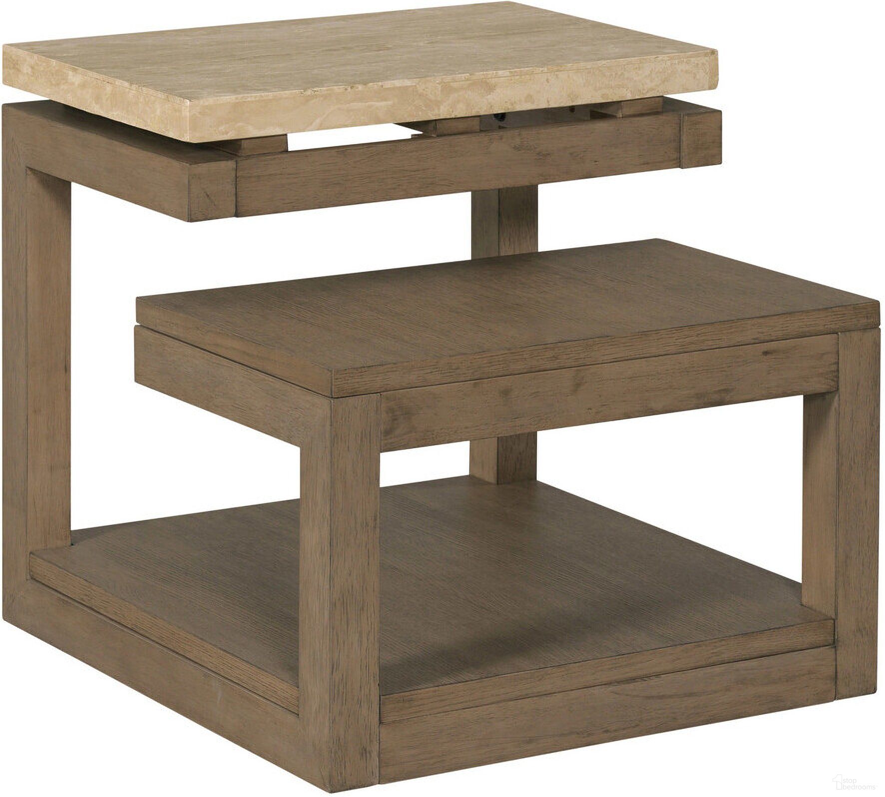 The appearance of Nash Rectangular End Table In Warm Coffee designed by Hammary in the modern / contemporary interior design. This warm coffee piece of furniture  was selected by 1StopBedrooms from Nash Collection to add a touch of cosiness and style into your home. Sku: 208-915. Material: Wood.