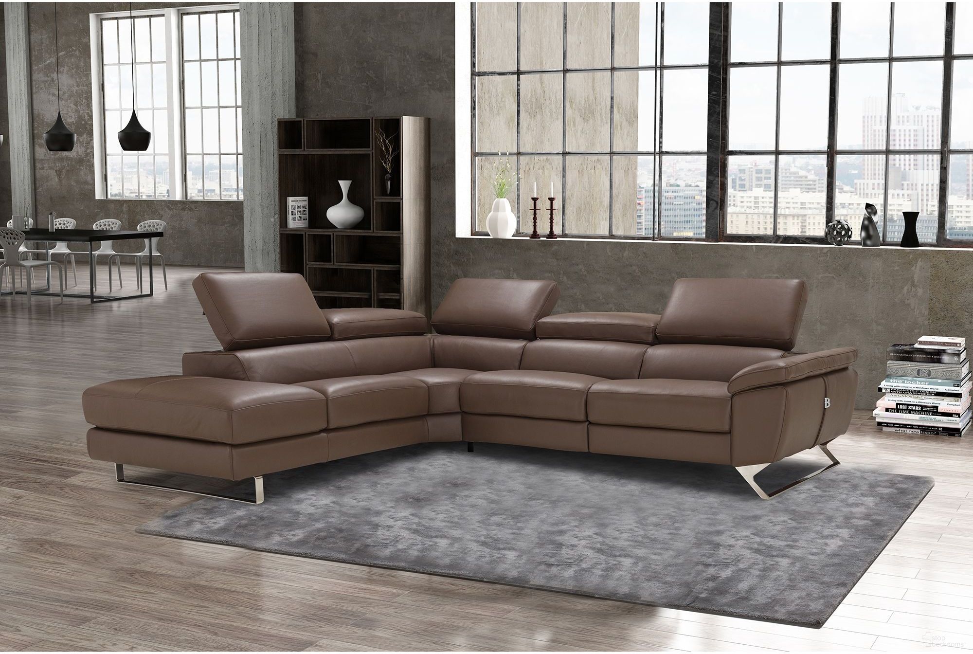 The appearance of Natalia Brown Dandy Power Reclining Leather RAF Sectional designed by Bellini Modern Living in the modern / contemporary interior design. This dark brown piece of furniture was selected by 1StopBedrooms from Natalia Collection to add a touch of cosiness and style into your home. Sku: Natalia RHF BRW. Material: Leather. Layout: L-Shape. Orientation: RAF.