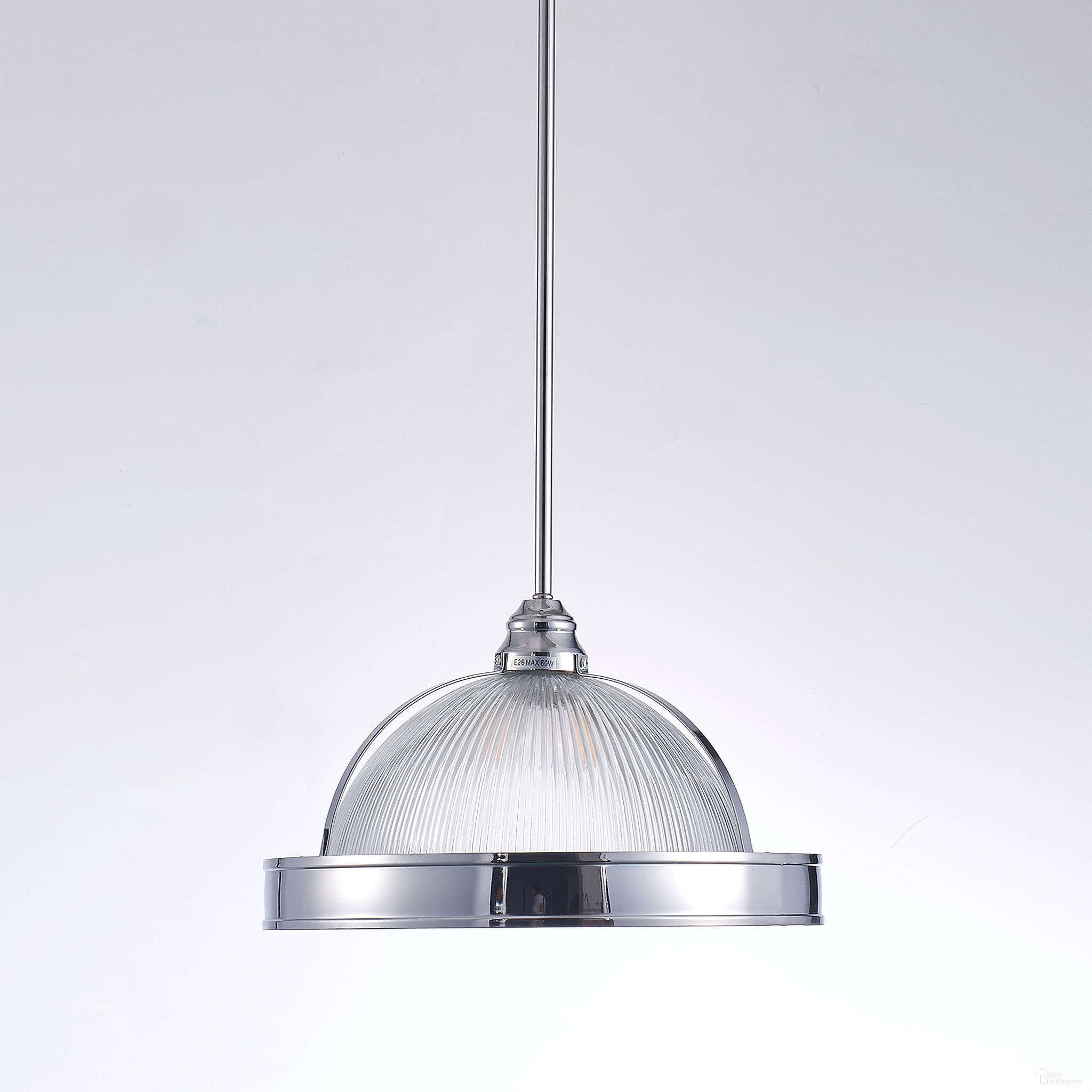 Natalie Collection Metal and Glass Pendant Lights In Clear and Chrome