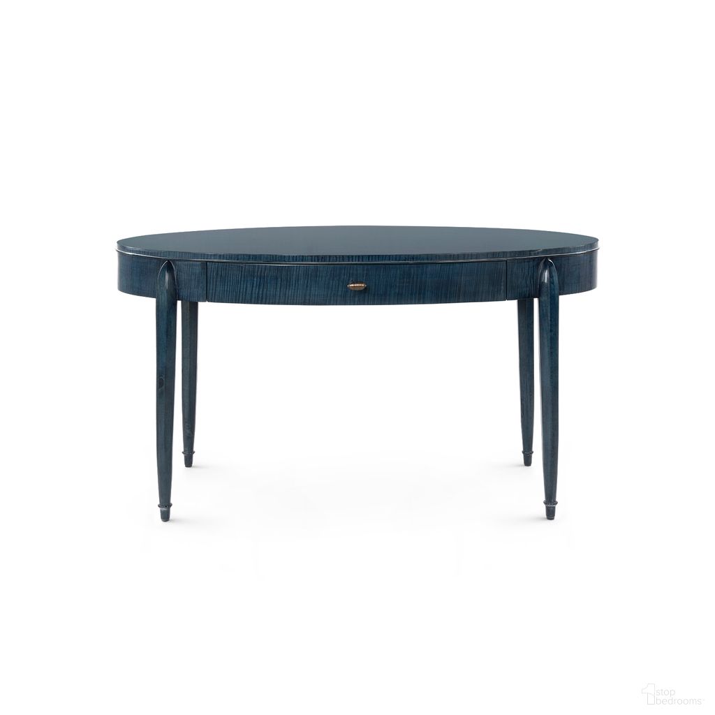 The appearance of Natalie Desk In Dusky Ocean designed by Villa & House in the transitional interior design. This dusky ocean piece of furniture was selected by 1StopBedrooms from Natalie Collection to add a touch of cosiness and style into your home. Sku: NTL-350-218-804. Material: Wood.